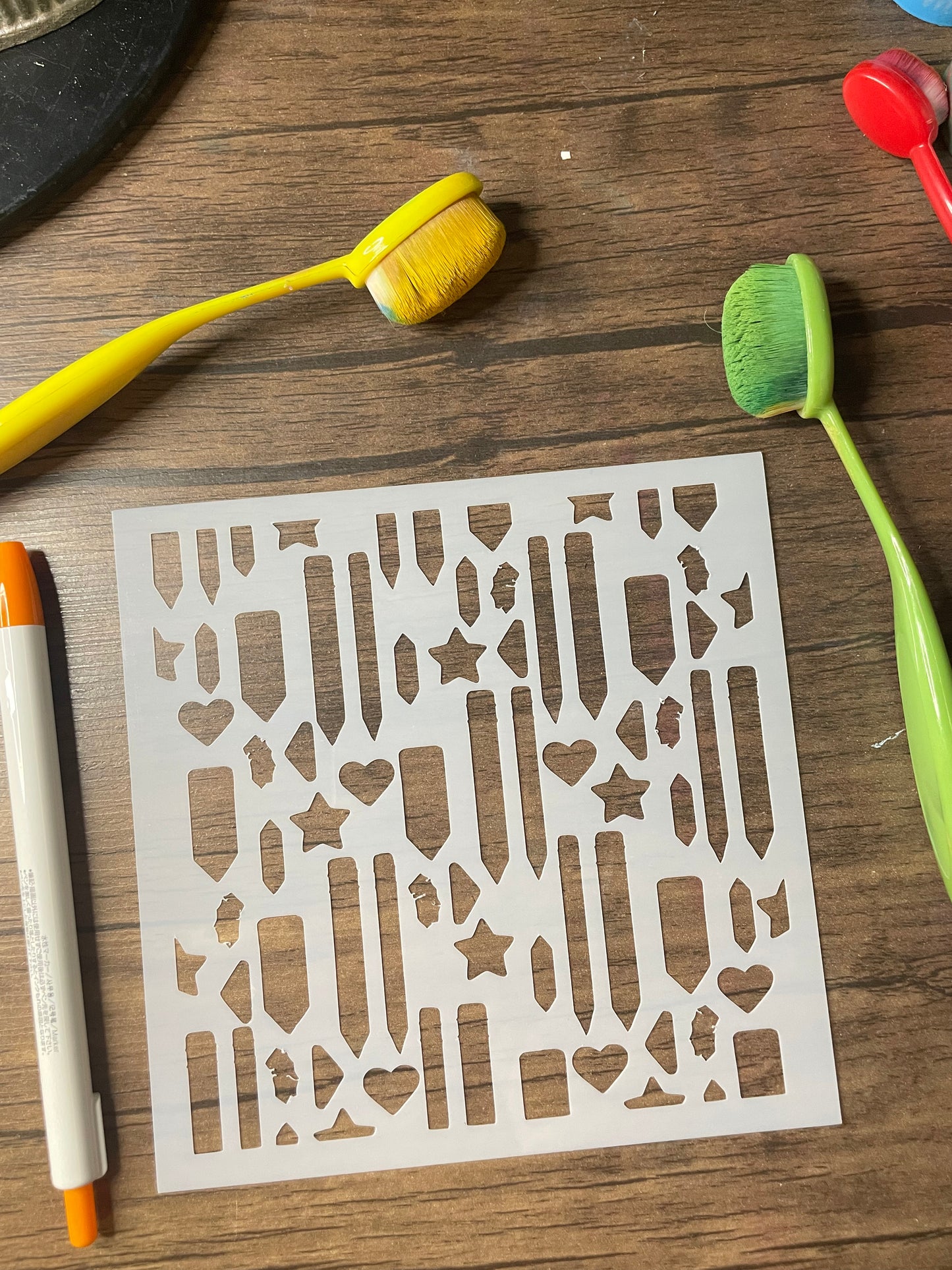 Desk Drawer Stencil