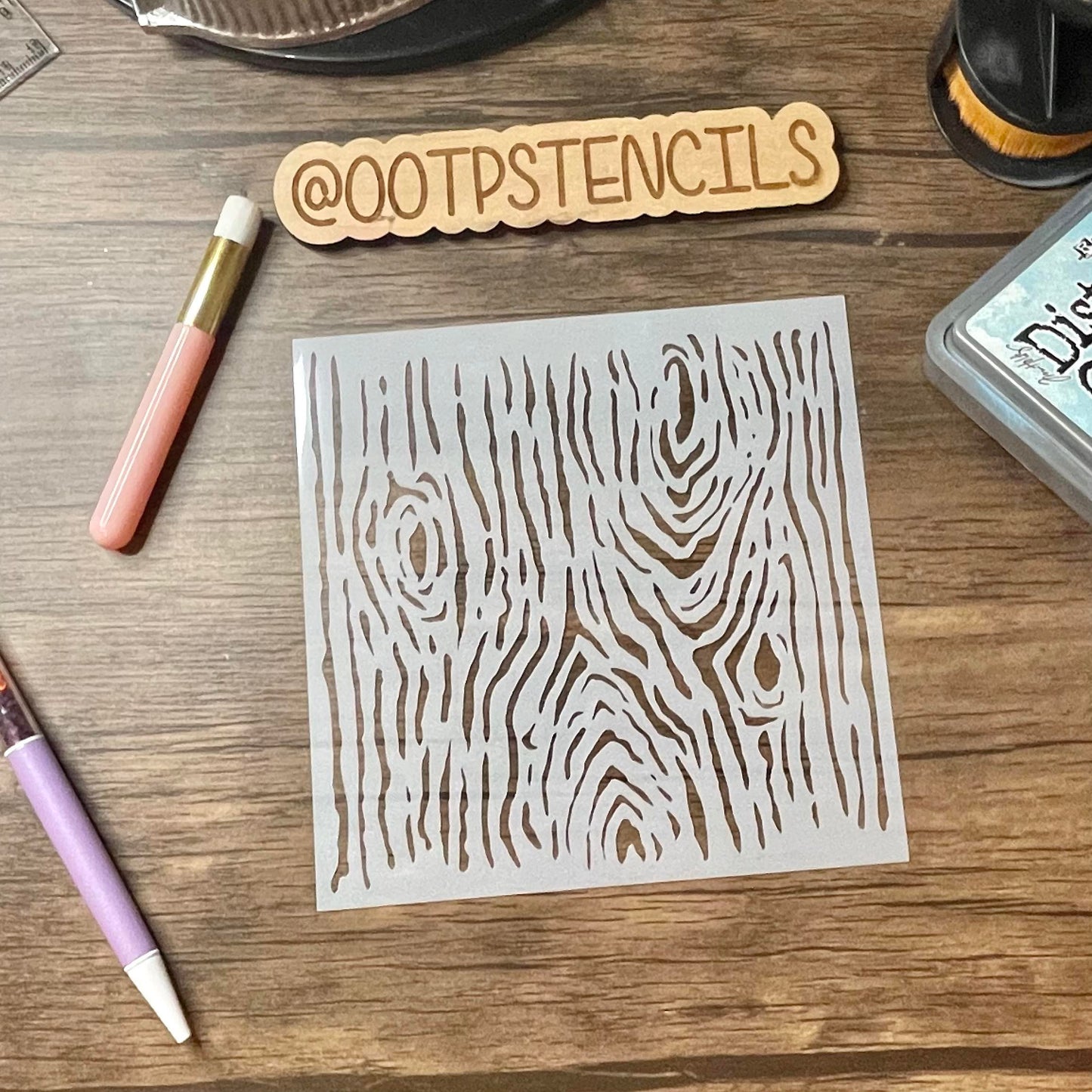 Wood Grain Background Pattern Stencil /Inking cover Planner/Bullet Journal/Art Journal/Inking Stencil