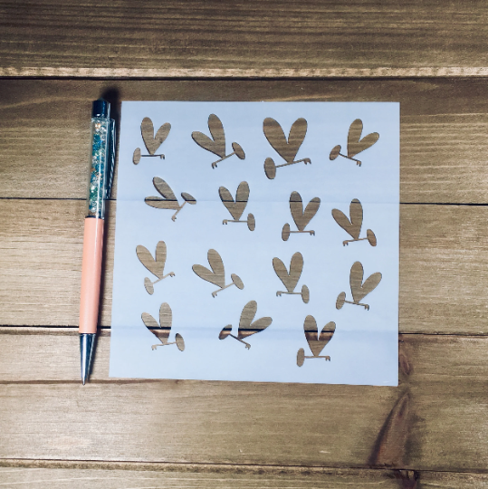 Flying Keys Stencil /Inking cover Planner/Bullet Journal/Art Journal/Inking Stencil