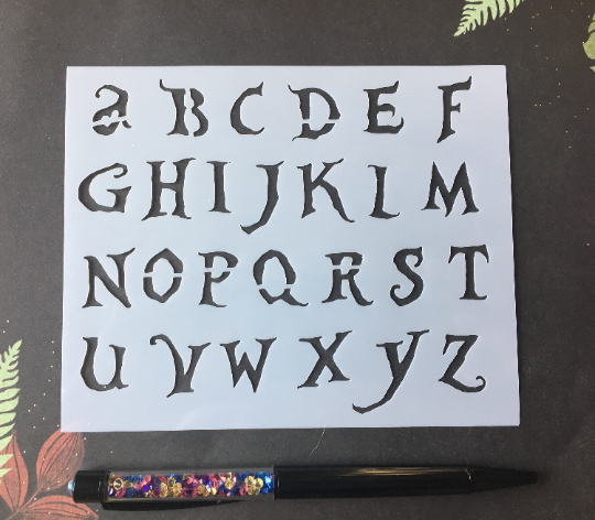 Skelly Font Lower Case Planner/Bullet Journal/Art Journal/Inking Stencil