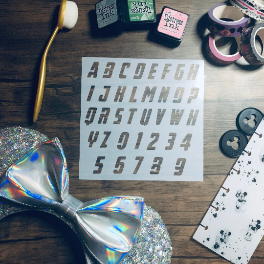 Assembled Lower Case Stencil /Inking cover Planner/Bullet Journal/Art Journal/Inking Stencil