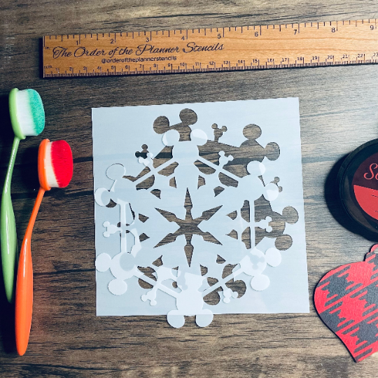 Mouse Flake 2 Piece Stencil /Inking cover Planner/Bullet Journal/Art Journal/Inking Stencil