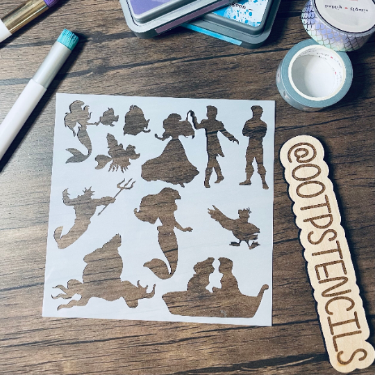 TLM Characters Stencil Planner/Bullet Journal/Art Journal/Inking Stencil/ bujo planner craft stencil inking card making