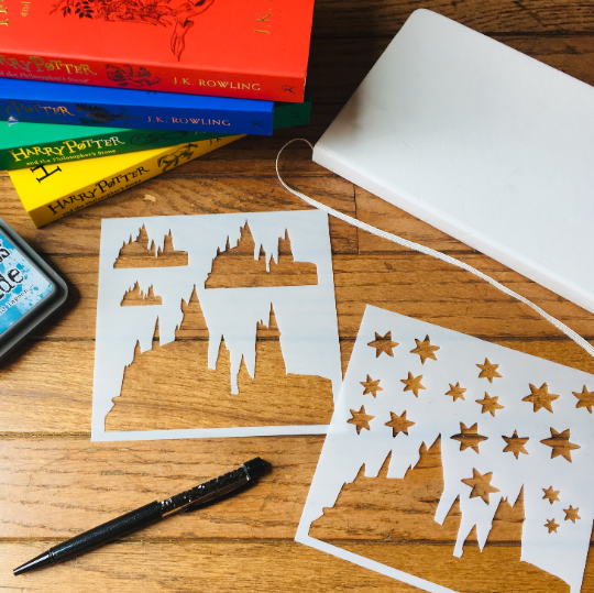 Starry Castle Stencil-Bullet Journal, Planner, Inking, Art Journal, Cookie Stencil