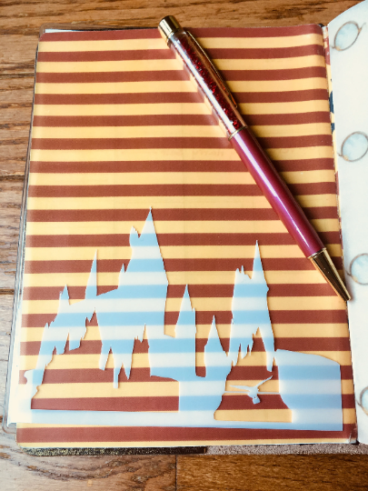 Mini Castle Stencil-B6 Sized!