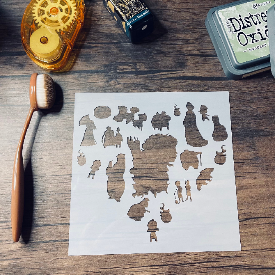 Scottish Princess Heart Stencil Planner/Bullet Journal/Art Journal/Inking Stencil/ bujo planner craft stencil inking card making