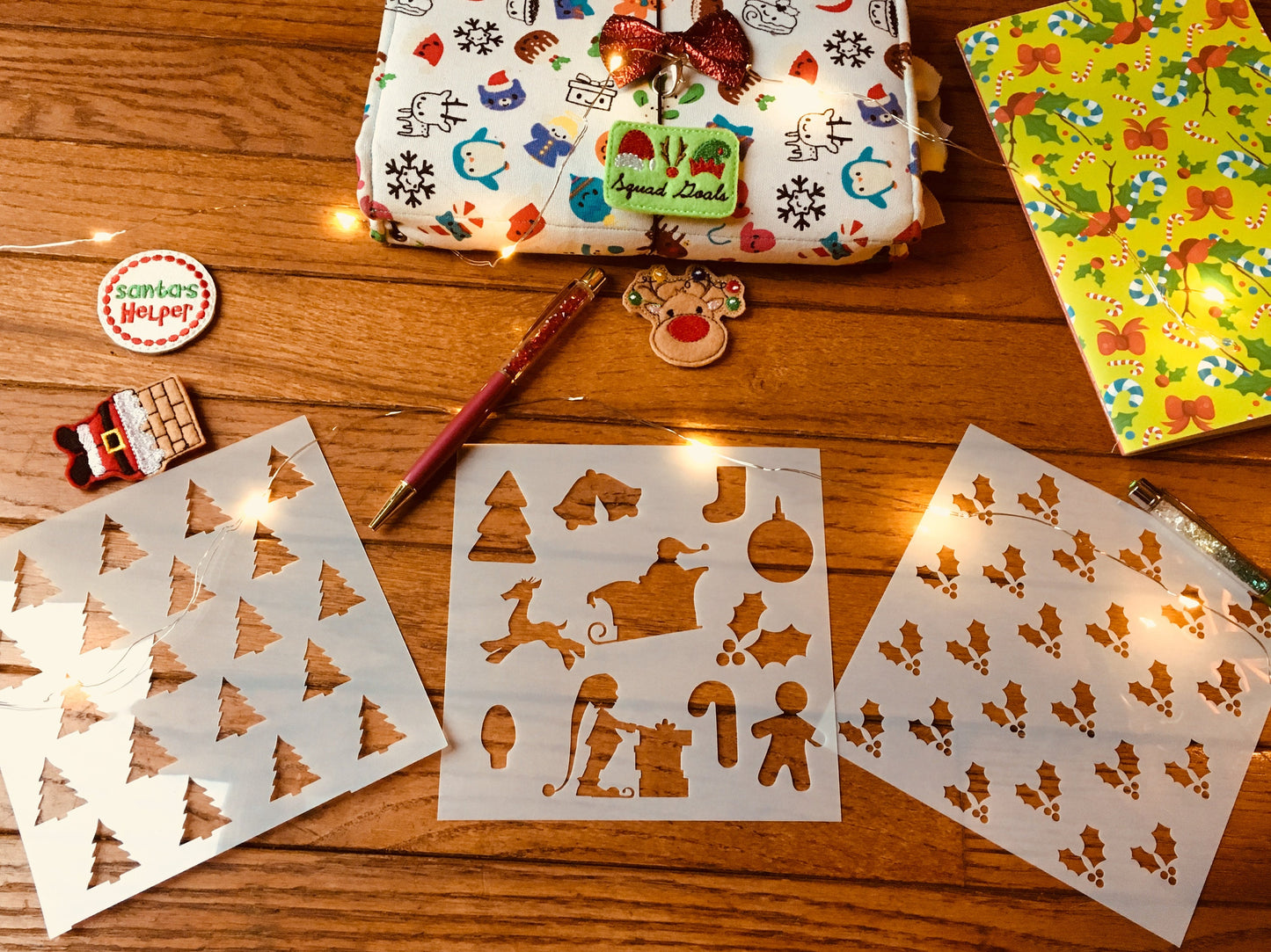 Christmas Classics Stencil-Planner Stencil, Art Journal Stencil, Cookie Stencil