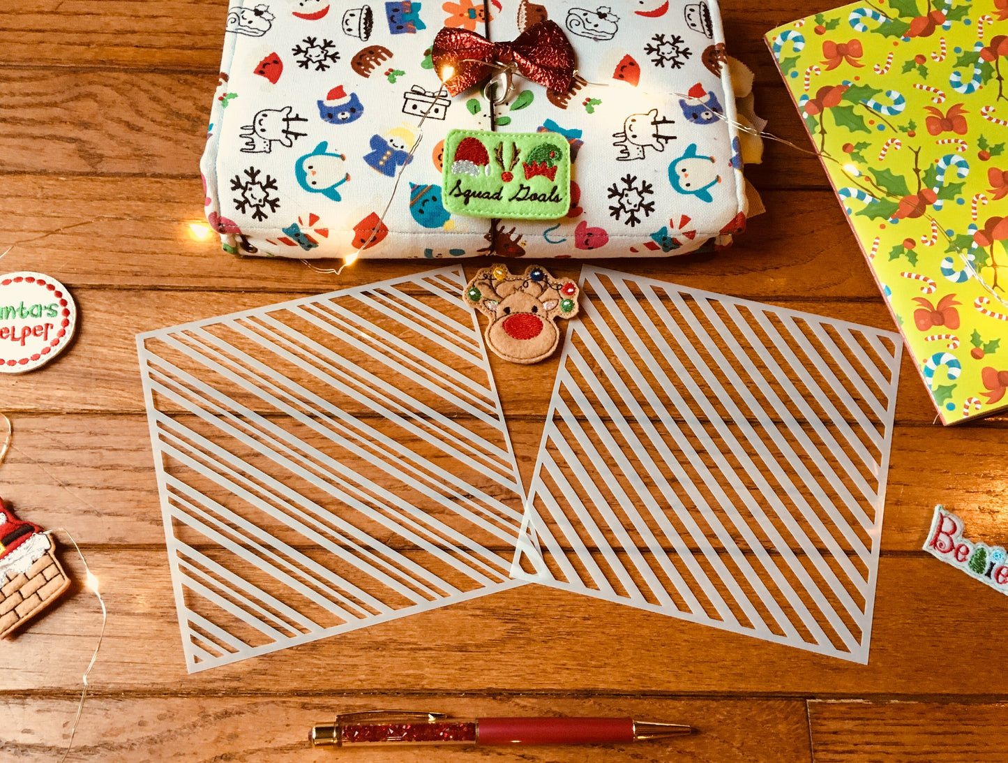 Stripes Stencil-Planner Stencil, Art Journal Stencil, Cookie Stencil