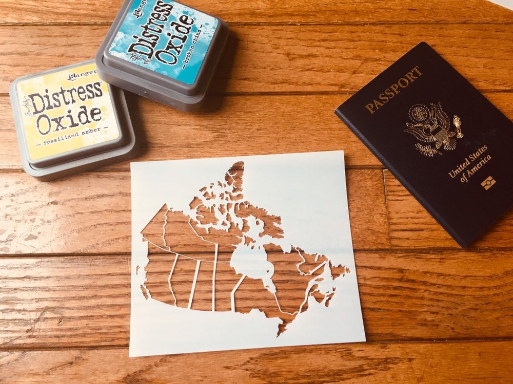 Canada Map Stencil-map, canadian provinces stencil, planner stencil, travel