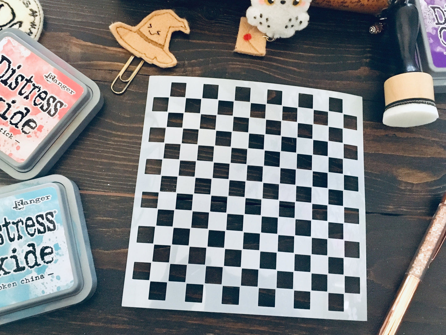 Checker Board Stencil-Journaling Basics-planner stencil, cookie Stencil  (in 2 sizes!) Distress Inking pattern, Dragon Scales, Dragon egg