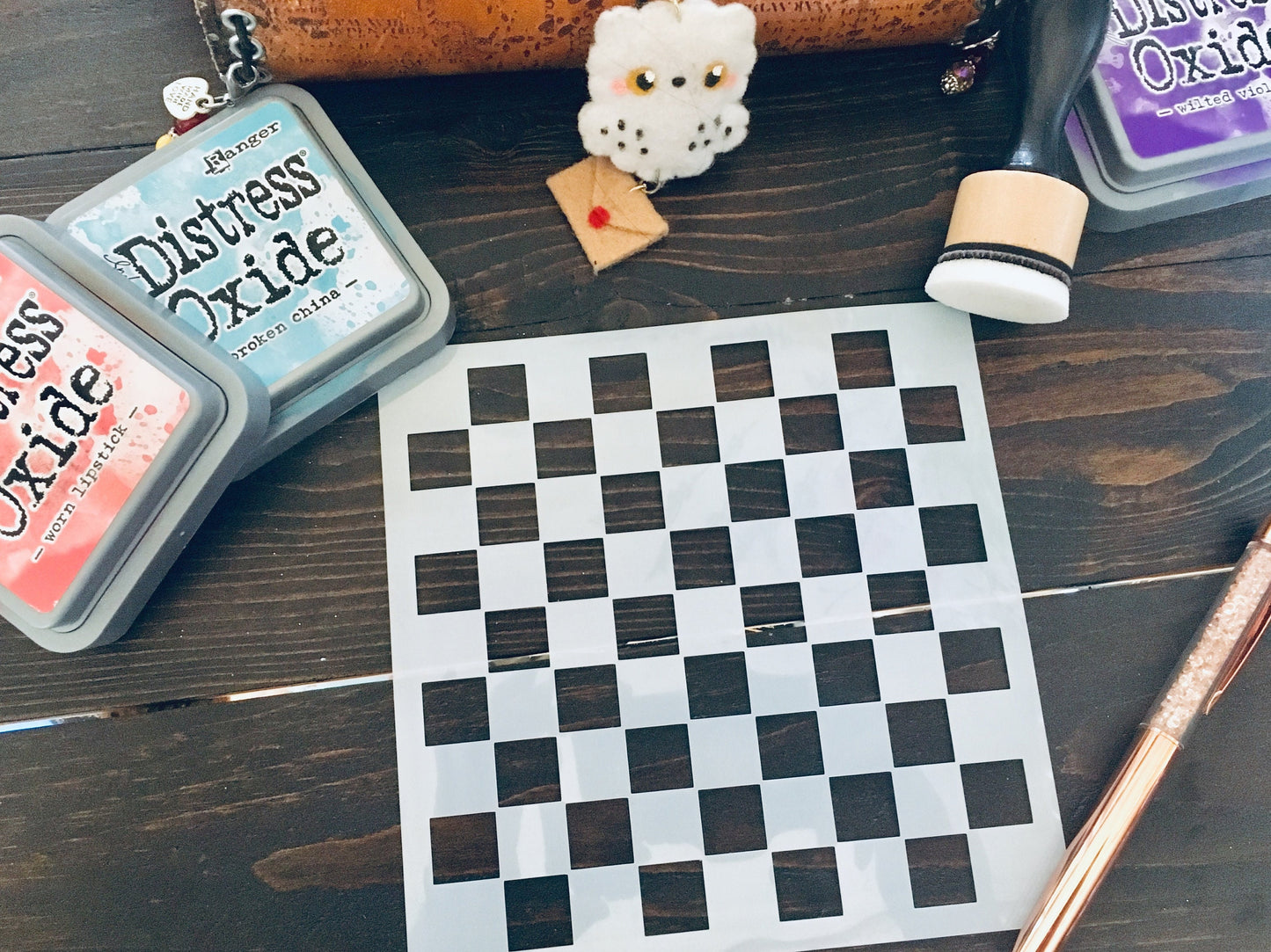 Checker Board Stencil-Journaling Basics-planner stencil, cookie Stencil  (in 2 sizes!) Distress Inking pattern, Dragon Scales, Dragon egg