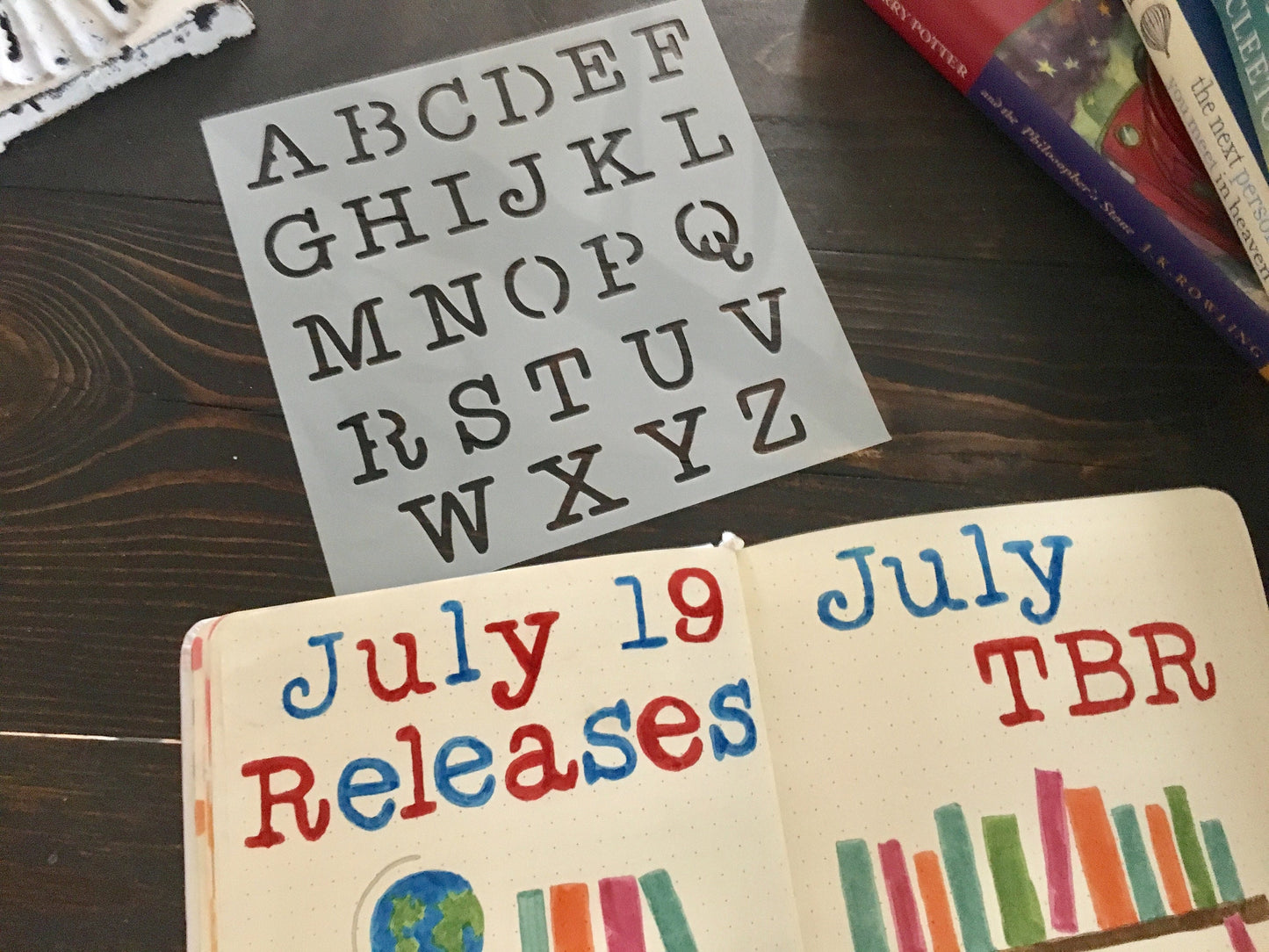 Typewriter Font Upper Case Stencil