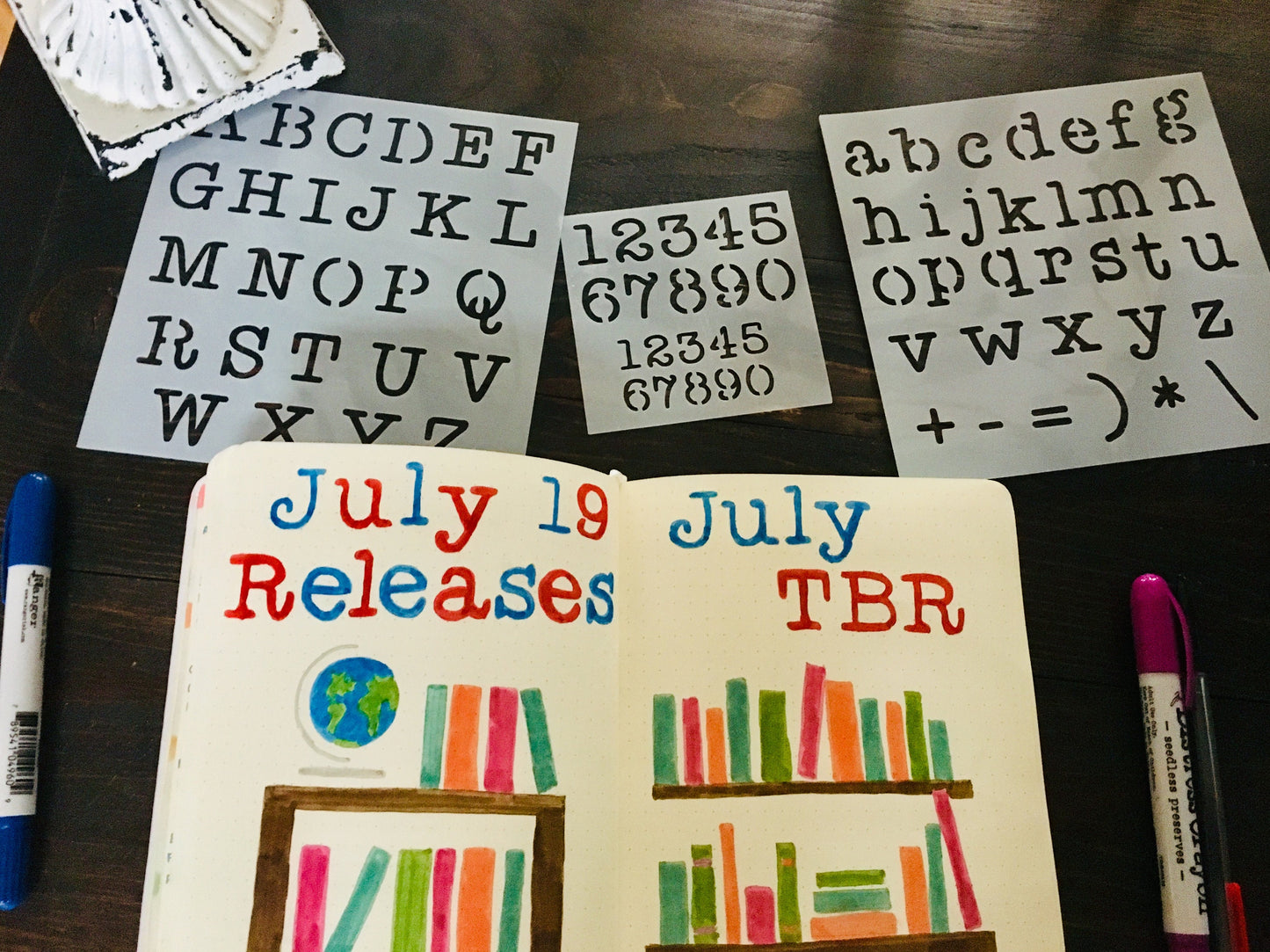 Typewriter Font Lower Case Stencil