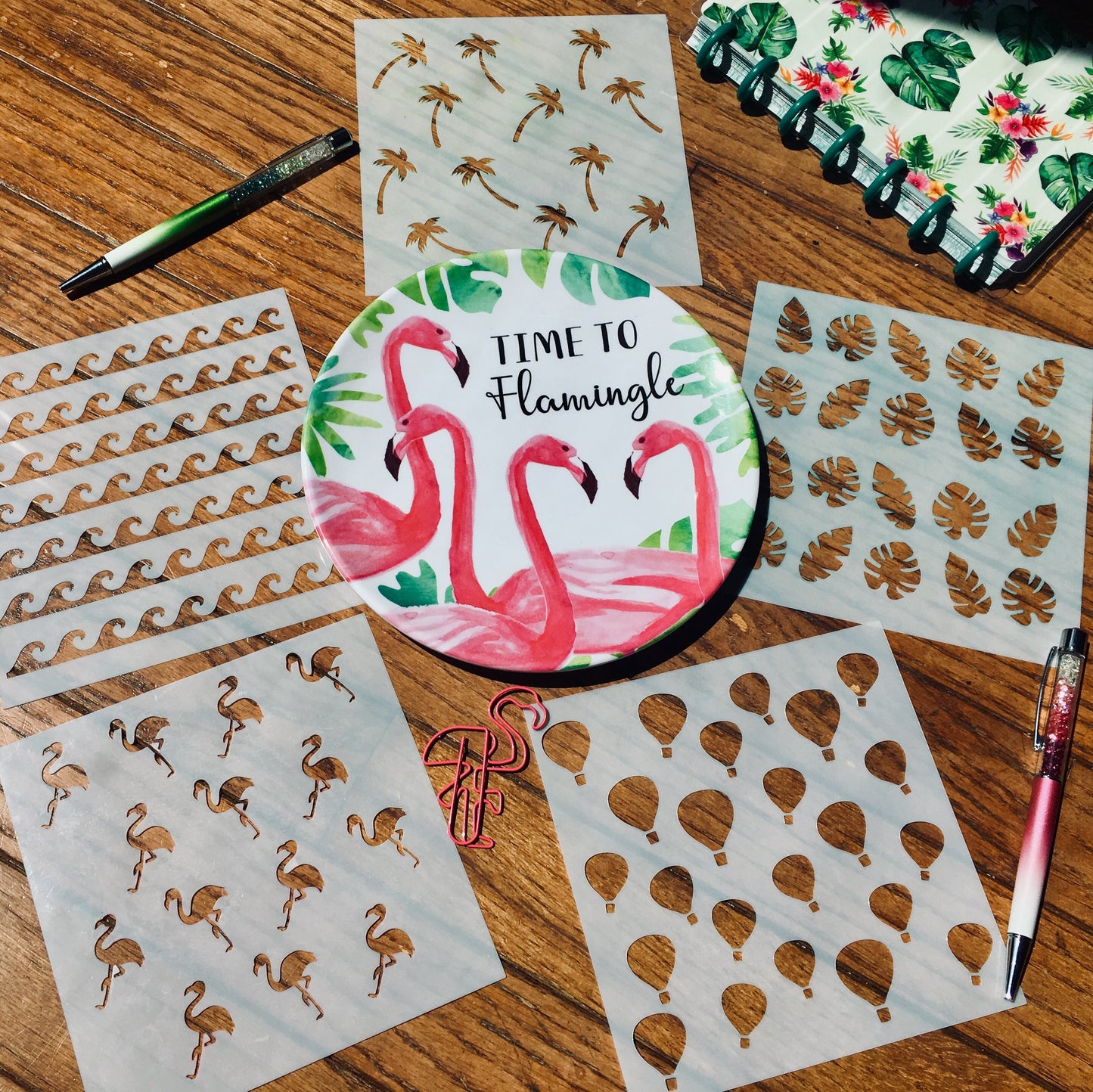 Palm Tree Cover  Stencil-Art Journal, Planner Stencil, cookie stencil, Jouraling, tropical, tropical stencil