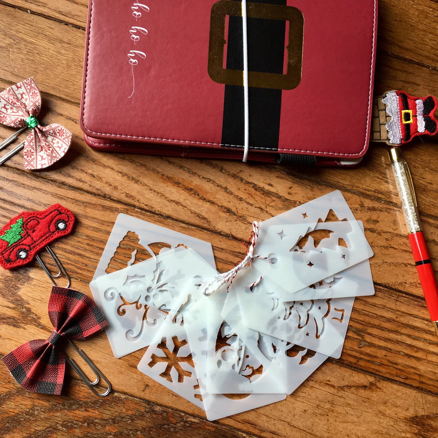 Christmas Tag Stencil Set of 10 Planner/Bullet Journal/Art Journal/Inking Stencil/holiday DIY Christmas Cards Christams Tags