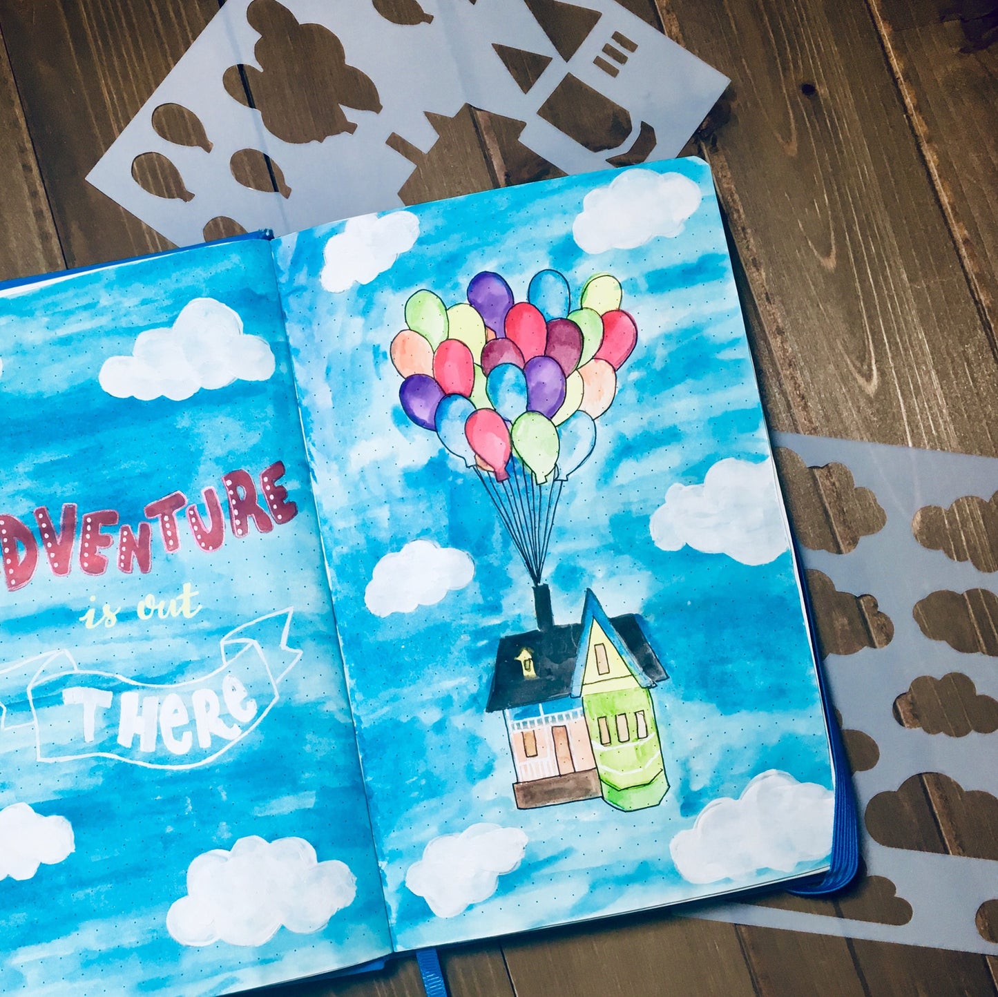 Clouds stencil /Inking cover Planner/Bullet Journal/Art Journal/Inking Stencil
