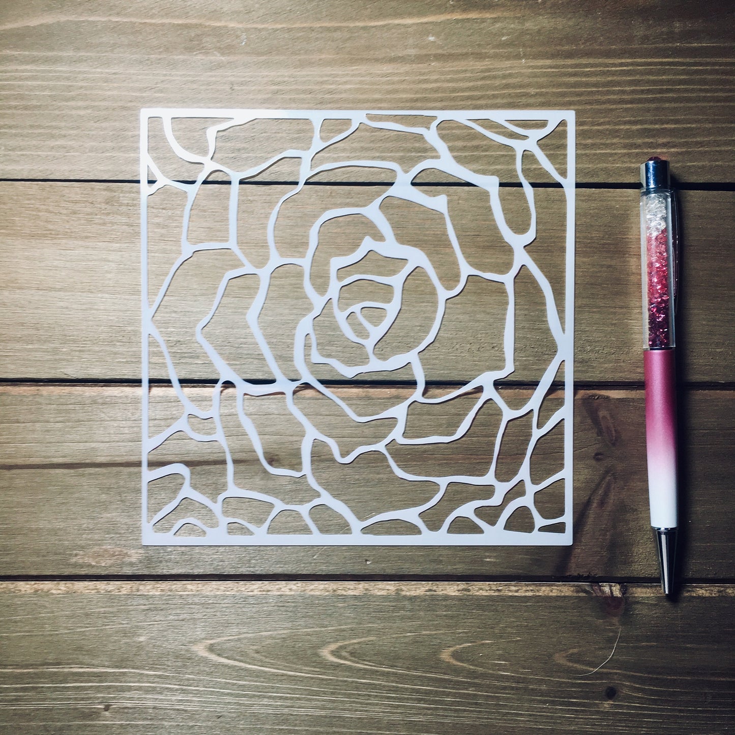 Rose Stencil /Inking cover  Planner/Bullet Journal/Art Journal/Inking Stencil