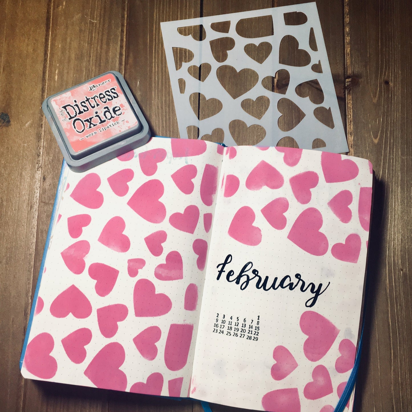 Large heart pattern stencil /Inking cover Planner/Bullet Journal/Art Journal/Inking Stencil