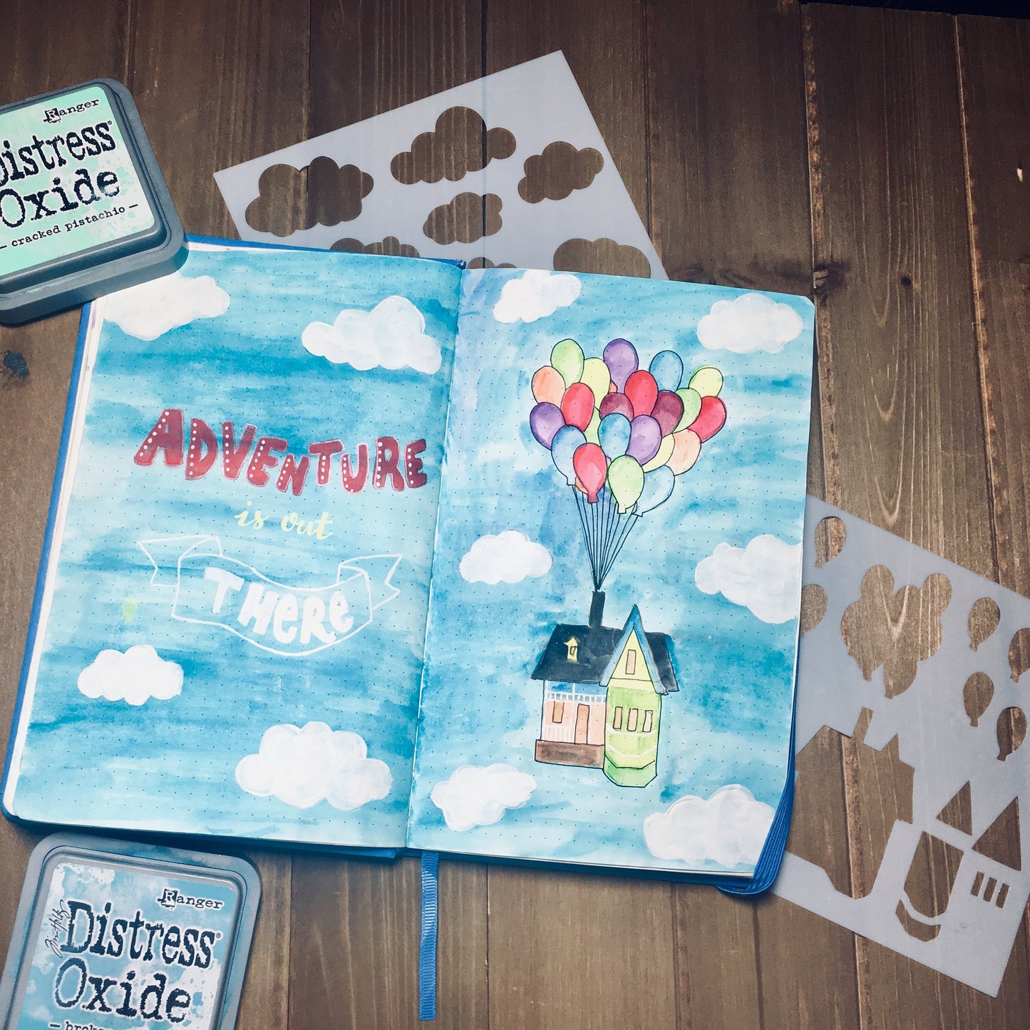 Clouds stencil /Inking cover Planner/Bullet Journal/Art Journal/Inking Stencil