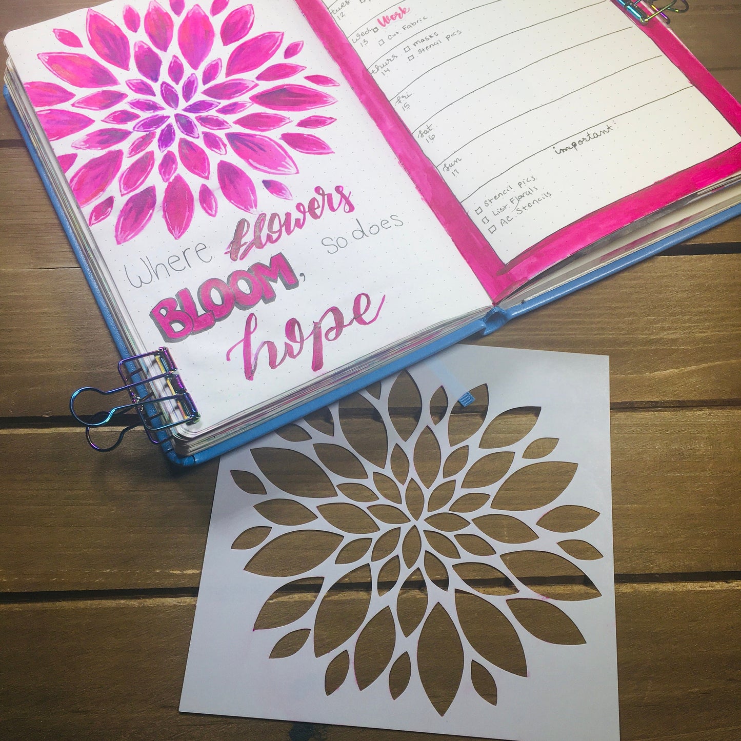 Mum Stencil /Inking cover  Planner/Bullet Journal/Art Journal/Inking Stencil