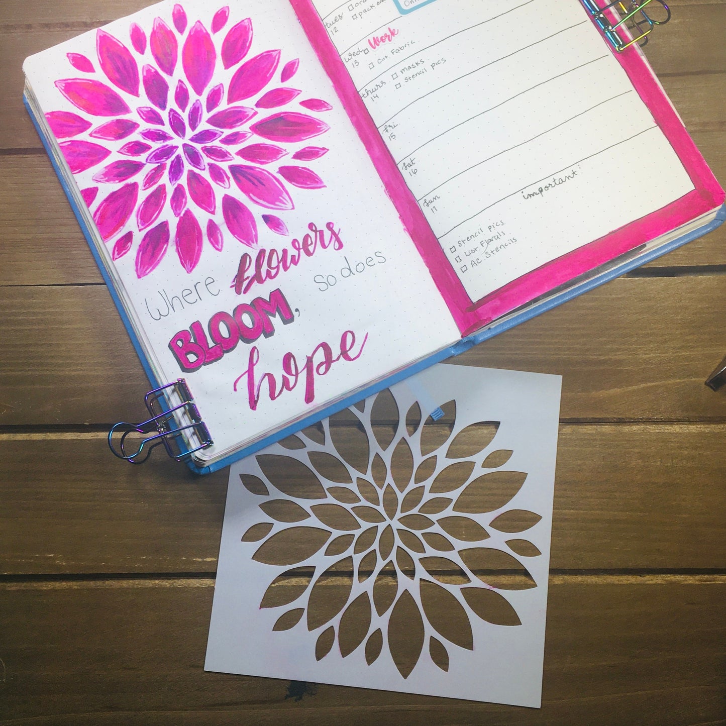 Mum Stencil /Inking cover  Planner/Bullet Journal/Art Journal/Inking Stencil