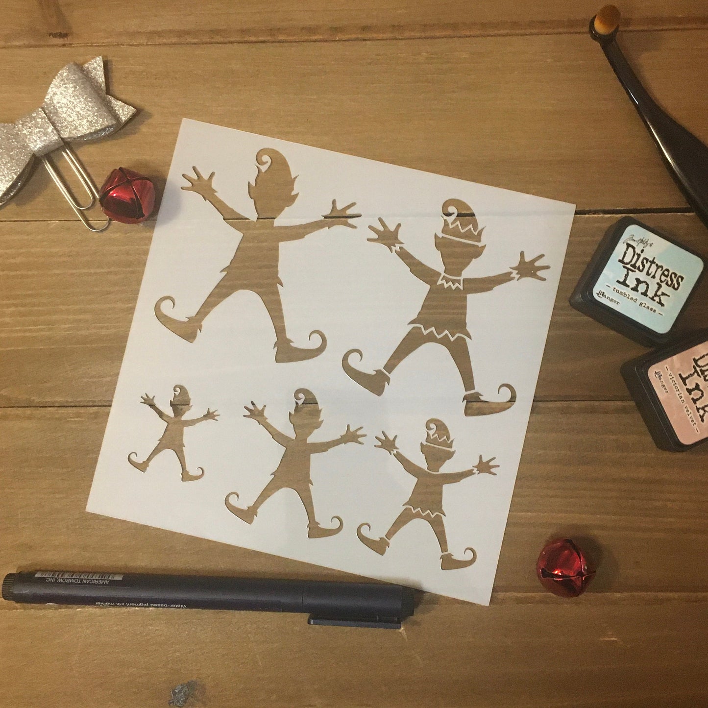 Elf Escape Stencil /Inking cover  Planner/Bullet Journal/Art Journal/Inking Stencil