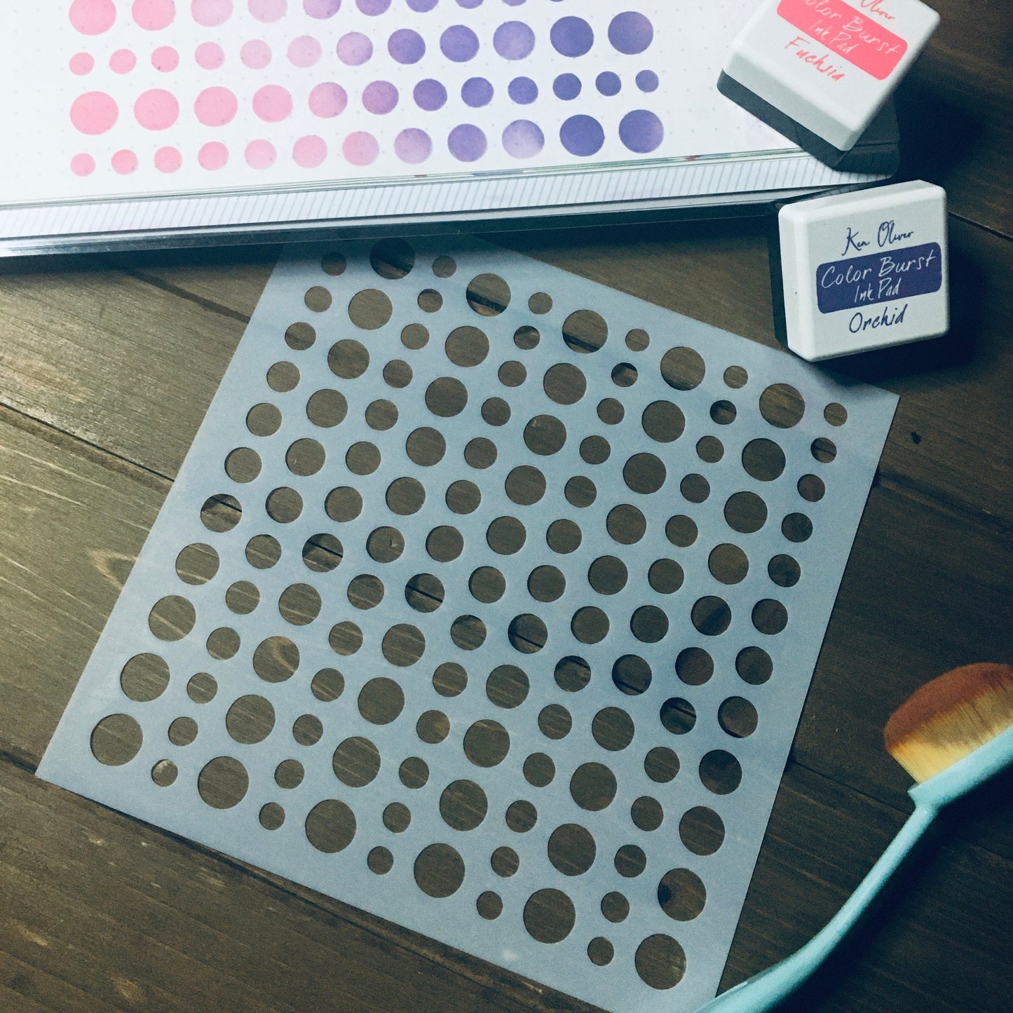Alternating Gradient Dots  Stencil /Inking cover  Planner/Bullet Journal/Art Journal/Inking Stencil