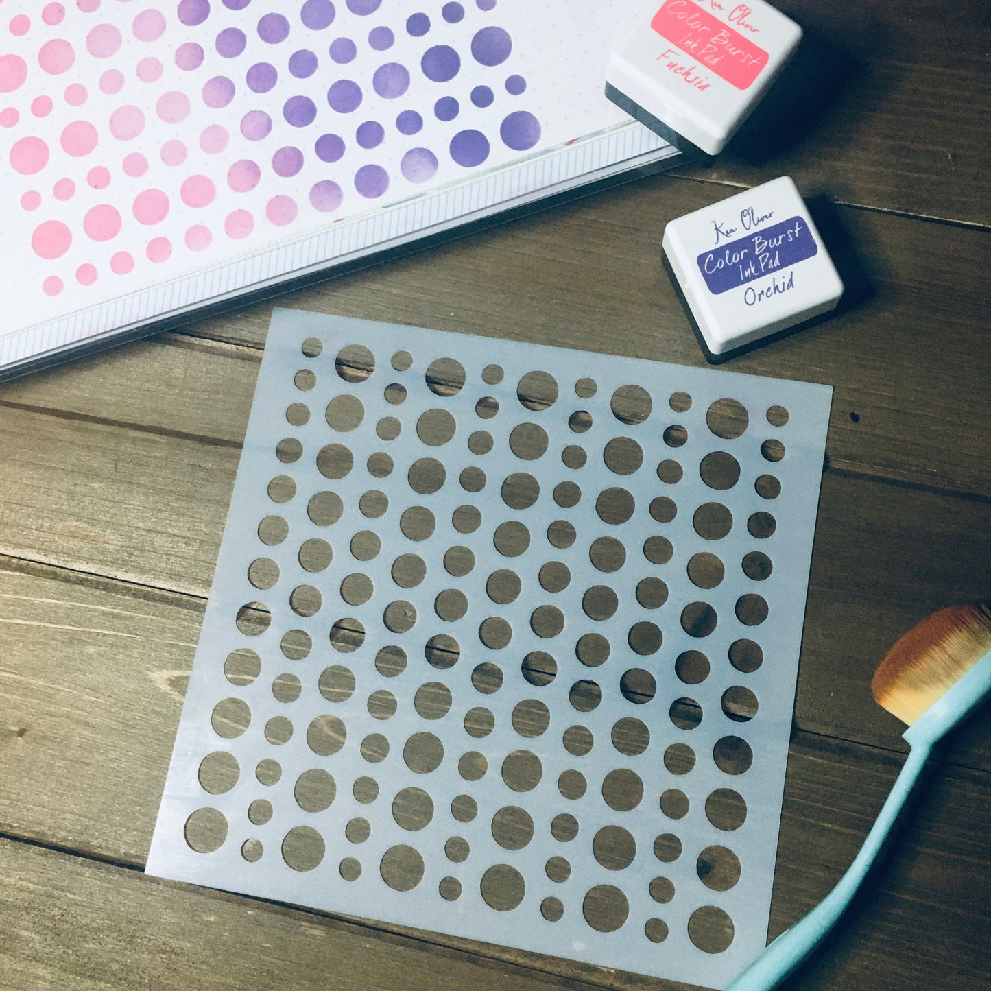 Alternating Gradient Dots  Stencil /Inking cover  Planner/Bullet Journal/Art Journal/Inking Stencil