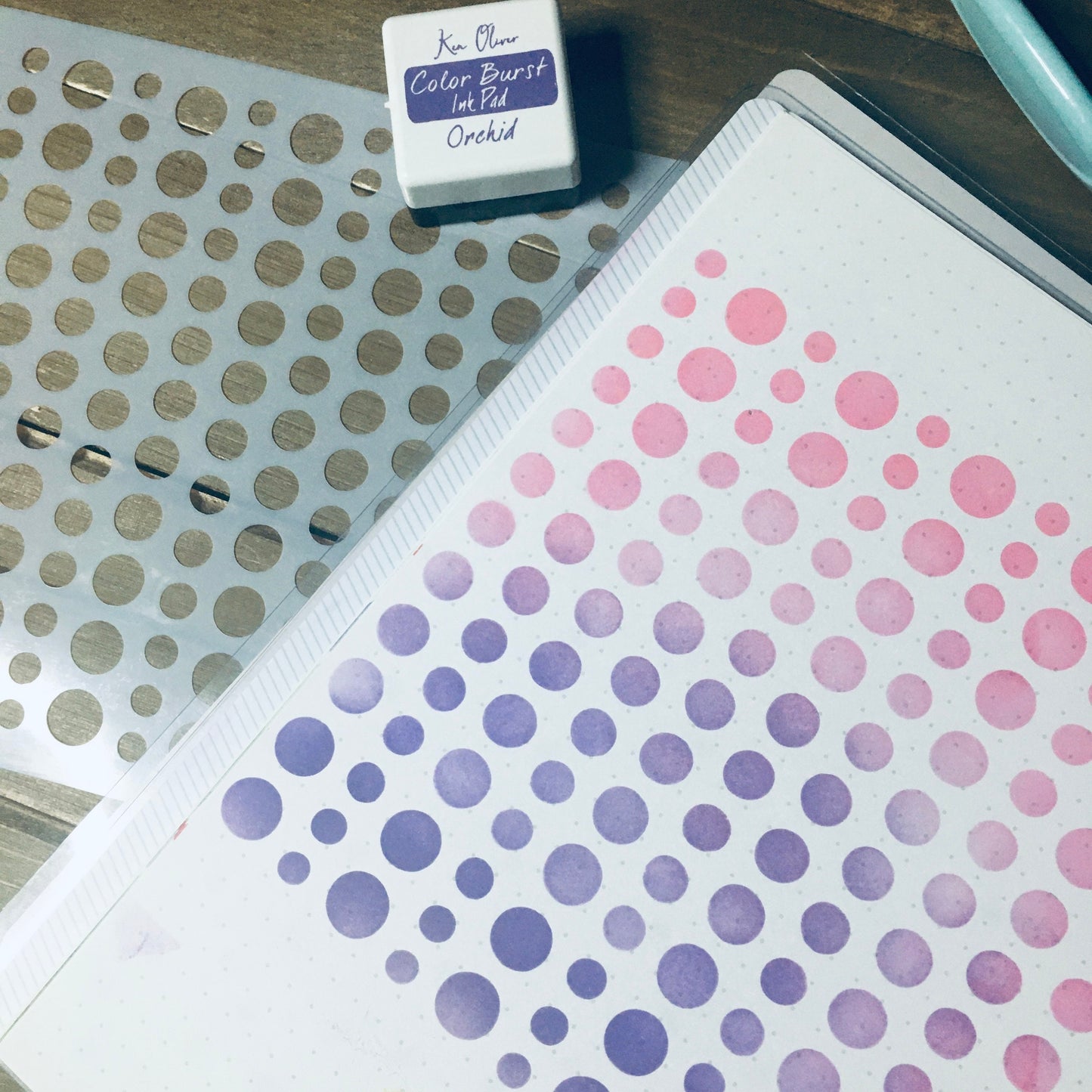 Alternating Gradient Dots  Stencil /Inking cover  Planner/Bullet Journal/Art Journal/Inking Stencil