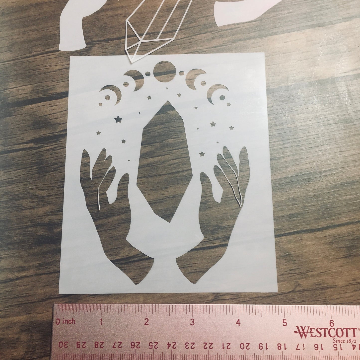Crystal Moon 4 piece Stencil set/Inking cover Planner/Bullet Journal/Art Journal/Inking Stencil
