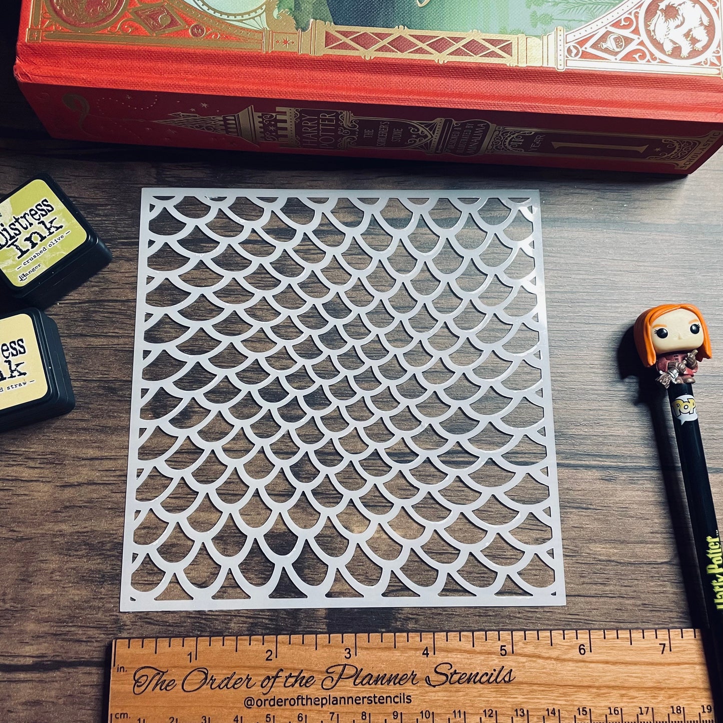 Fish scales Stencil /Inking cover Planner/Bullet Journal/Art Journal/Inking Stencil