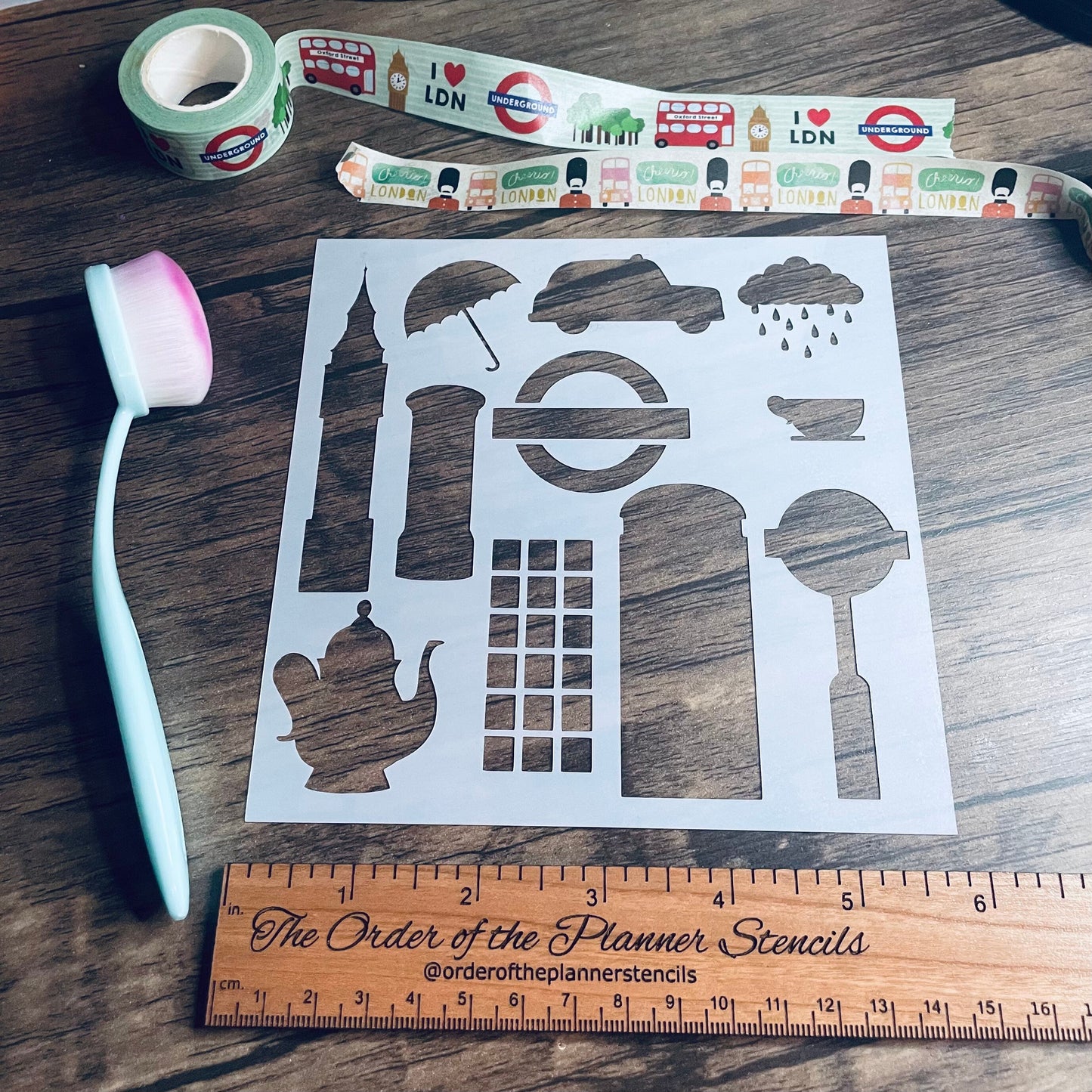 London Things Stencil /Inking cover  Planner/Bullet Journal/Art Journal/Inking Stencil
