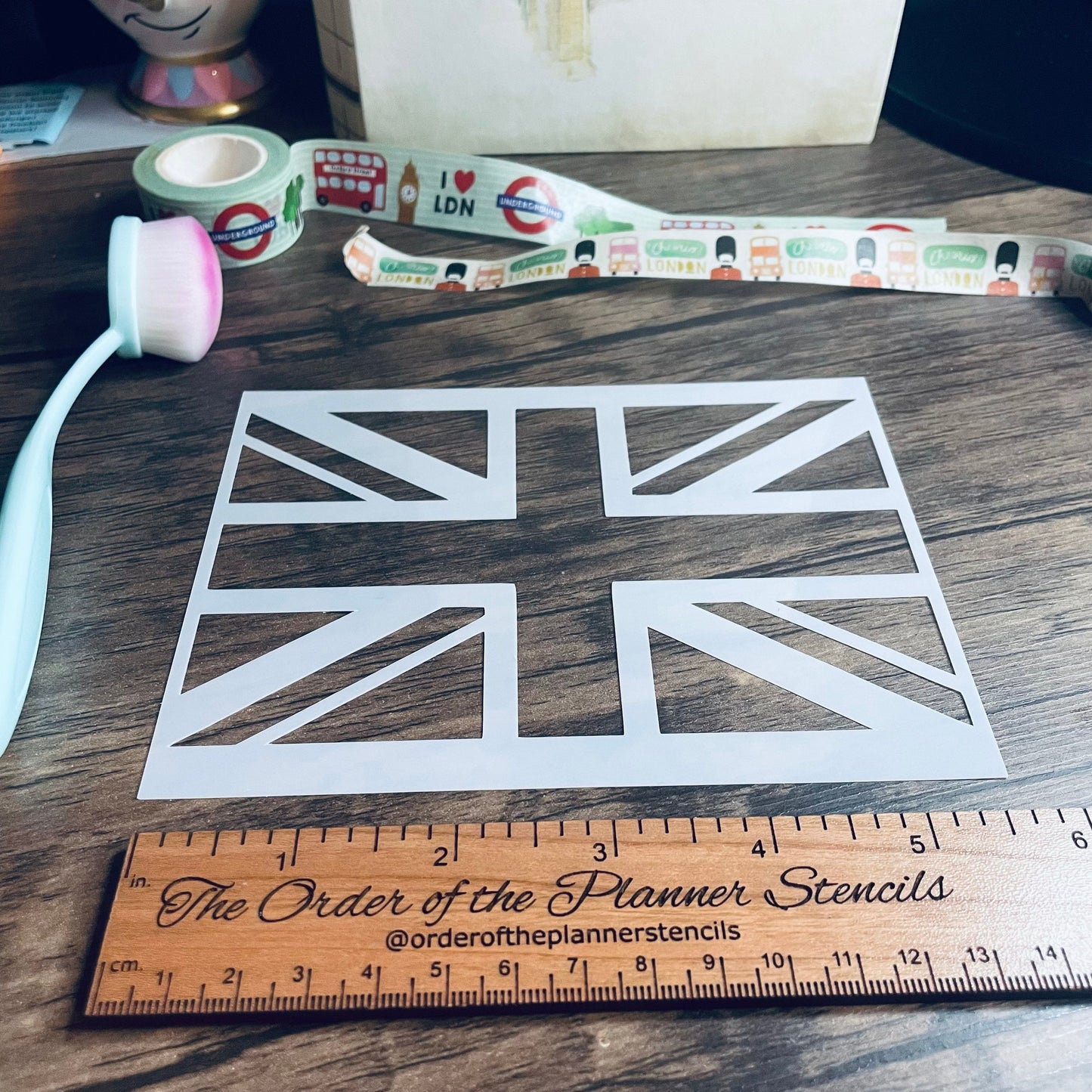 UK Flag Stencil /Inking cover  Planner/Bullet Journal/Art Journal/Inking Stencil