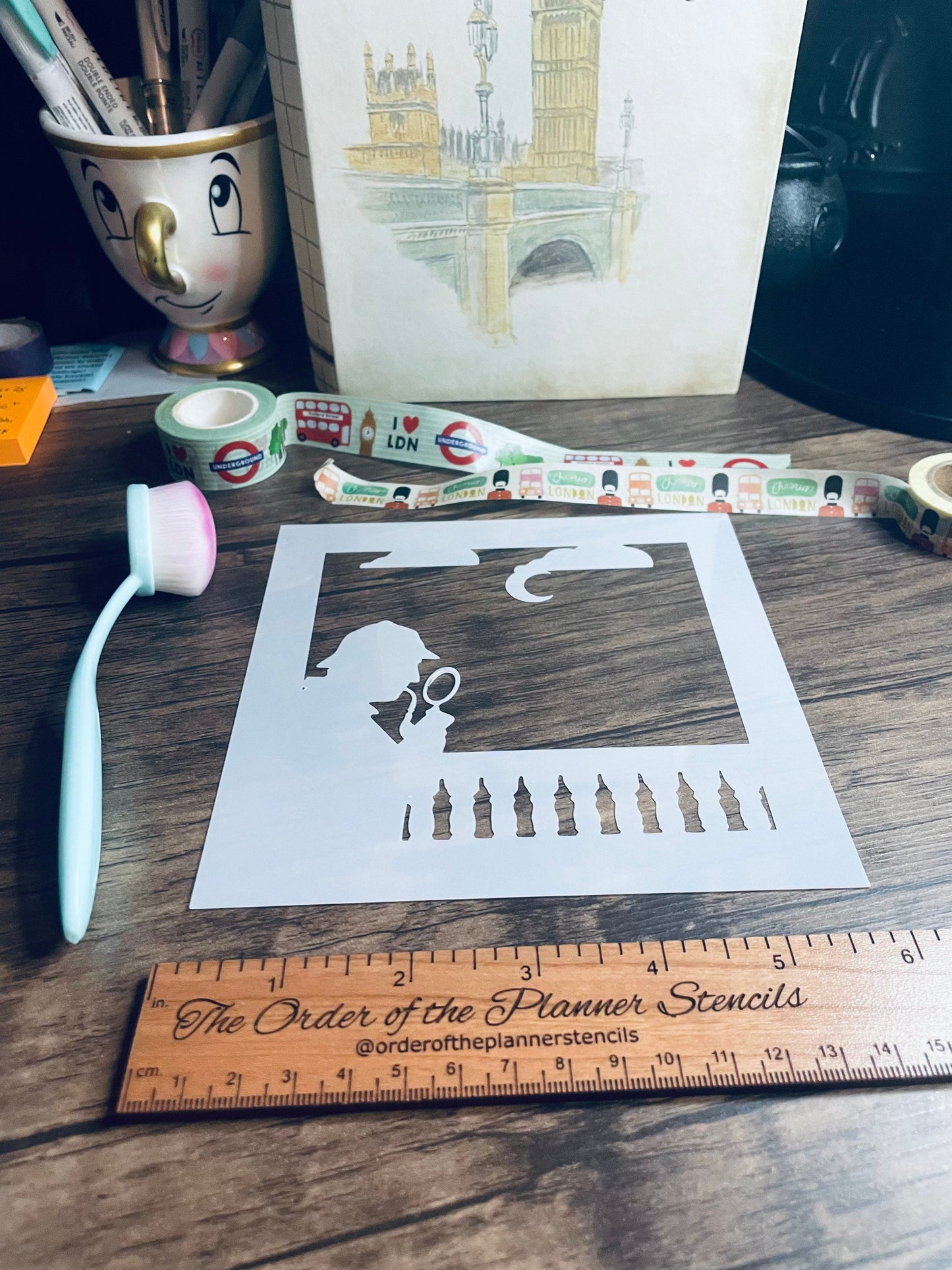 Parliament Detective (Choose one, or get both!) Stencil /Inking cover  Planner/Bullet Journal/Art Journal/Inking Stencil