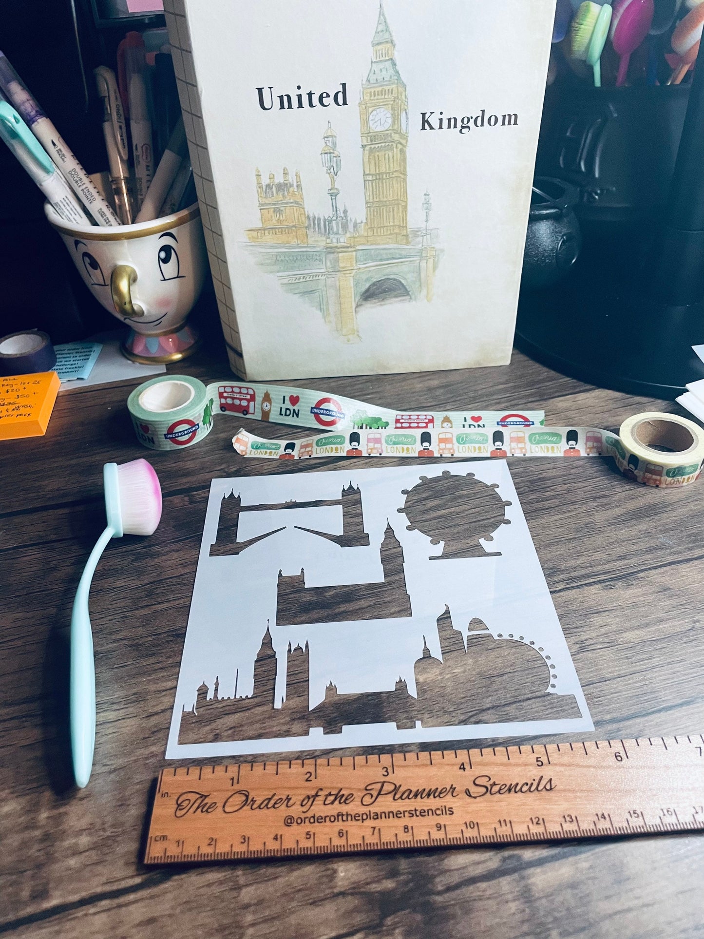 London Landmarks Stencil /Inking cover  Planner/Bullet Journal/Art Journal/Inking Stencil