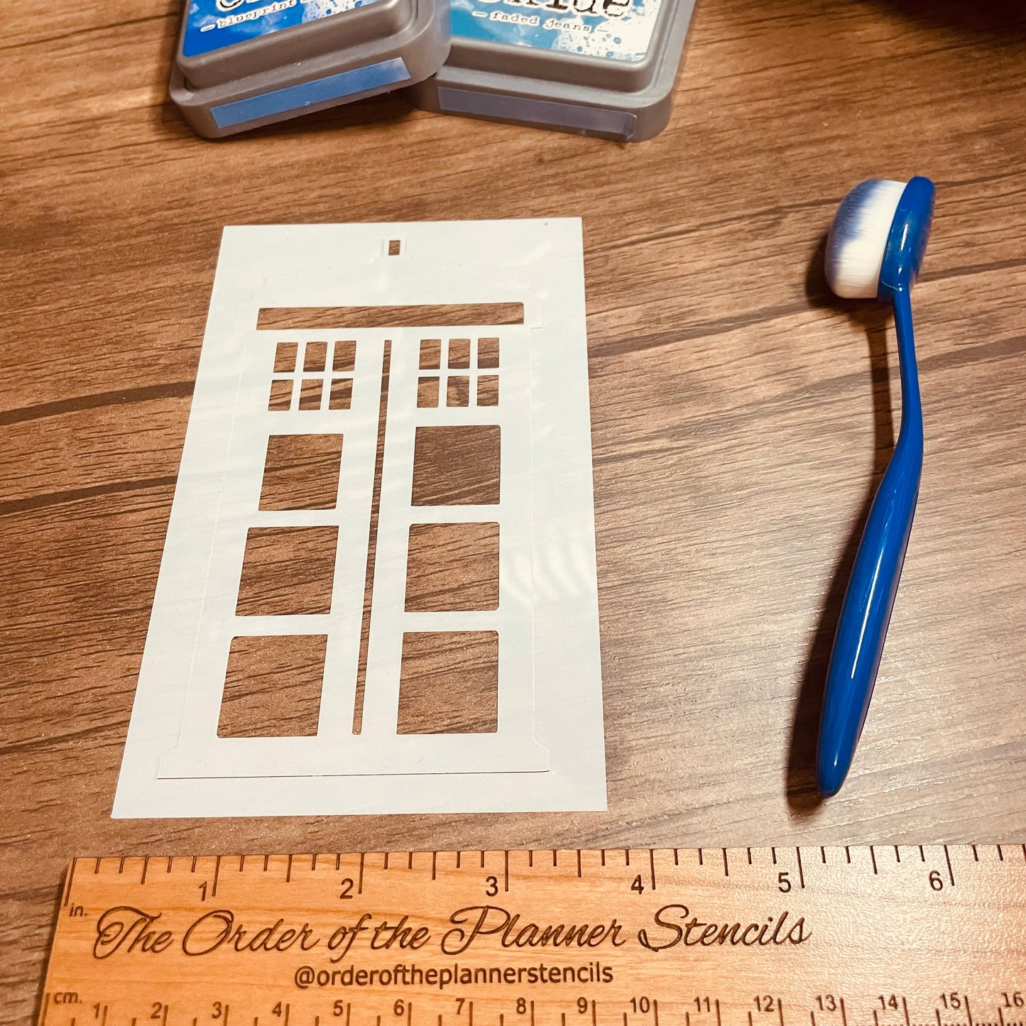 Police Box Stencil /Inking cover  Planner/Bullet Journal/Art Journal/Inking Stencil