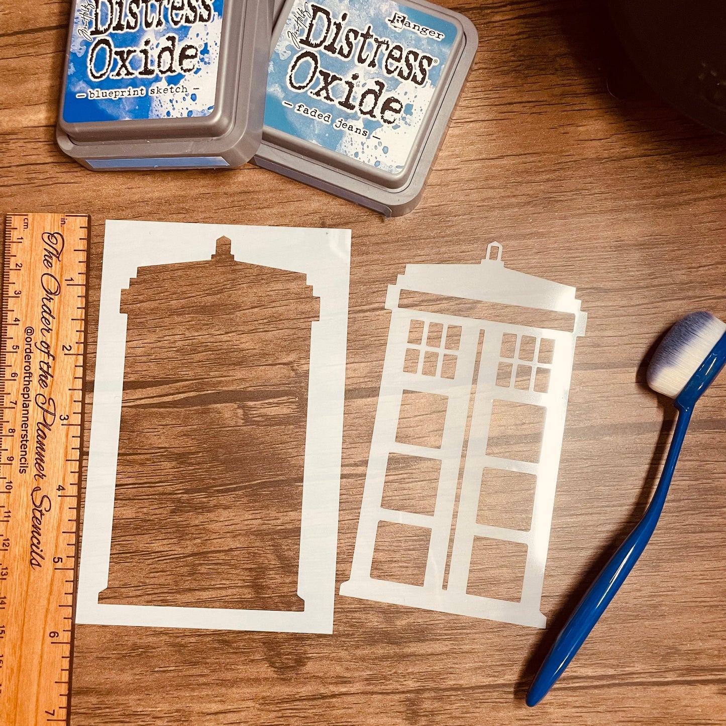 Police Box Stencil /Inking cover  Planner/Bullet Journal/Art Journal/Inking Stencil