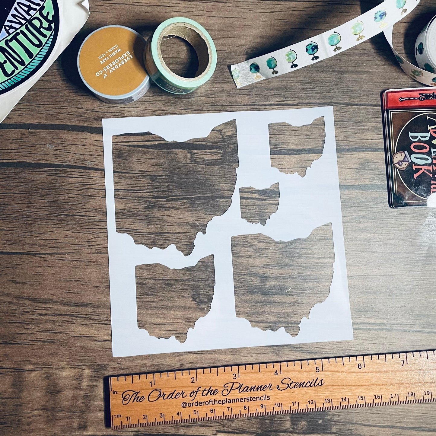 State sizes Stencil /Inking cover Planner/Bullet Journal/Art Journal/Inking Stencil
