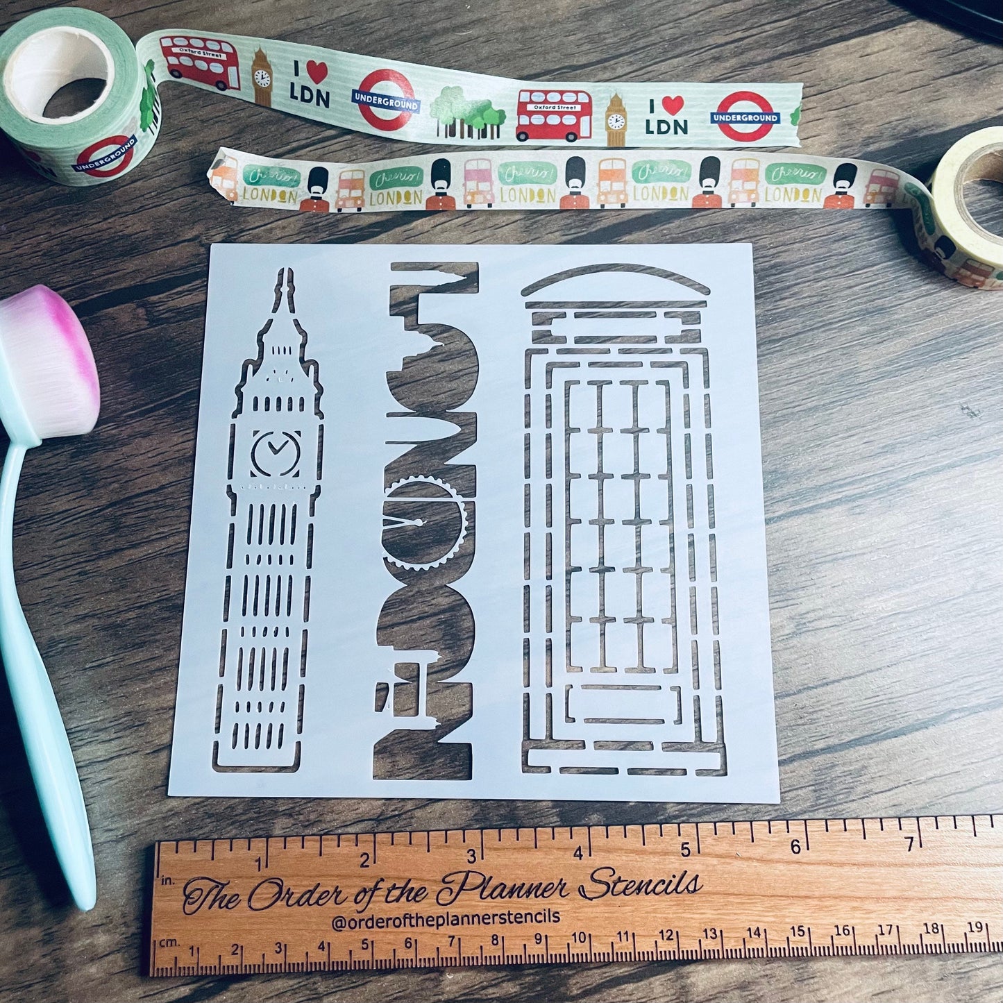London Sidebars Stencil /Inking cover  Planner/Bullet Journal/Art Journal/Inking Stencil