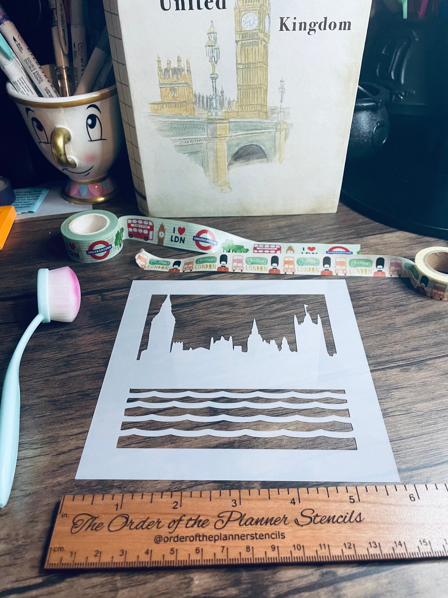 Parliament Detective (Choose one, or get both!) Stencil /Inking cover  Planner/Bullet Journal/Art Journal/Inking Stencil