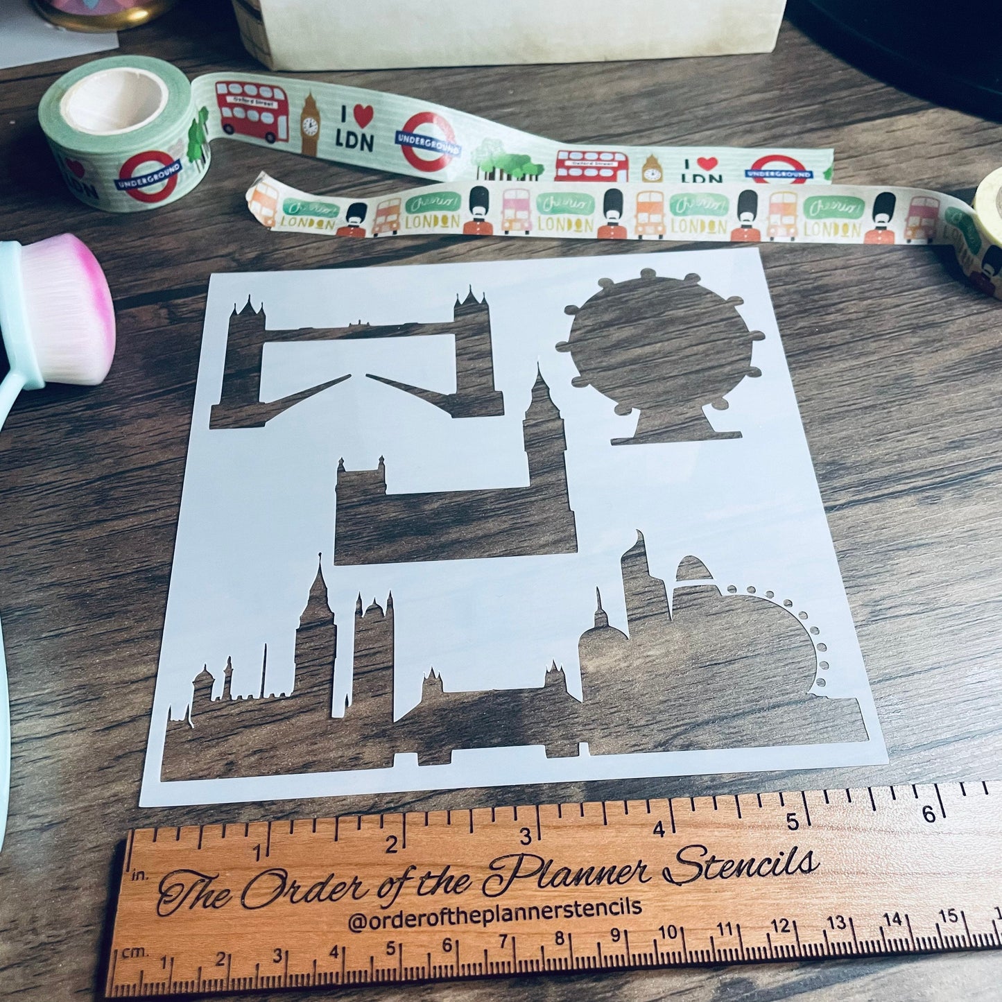 London Landmarks Stencil /Inking cover  Planner/Bullet Journal/Art Journal/Inking Stencil