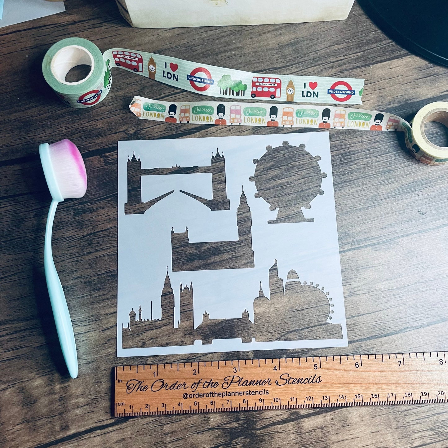 London Landmarks Stencil /Inking cover  Planner/Bullet Journal/Art Journal/Inking Stencil