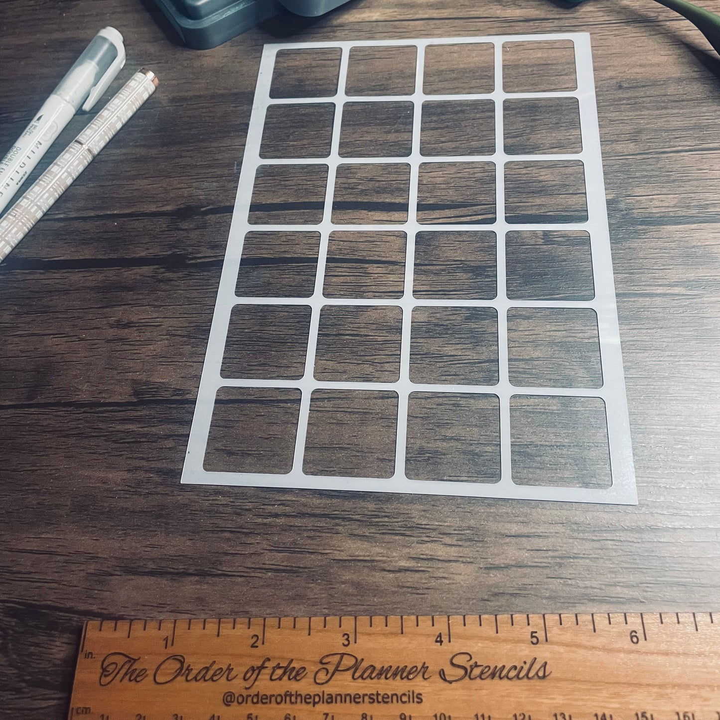Rounded Boxes Calendar Builder A5 Stencil /Inking cover Planner/Bullet Journal/Art Journal/Inking Stencil