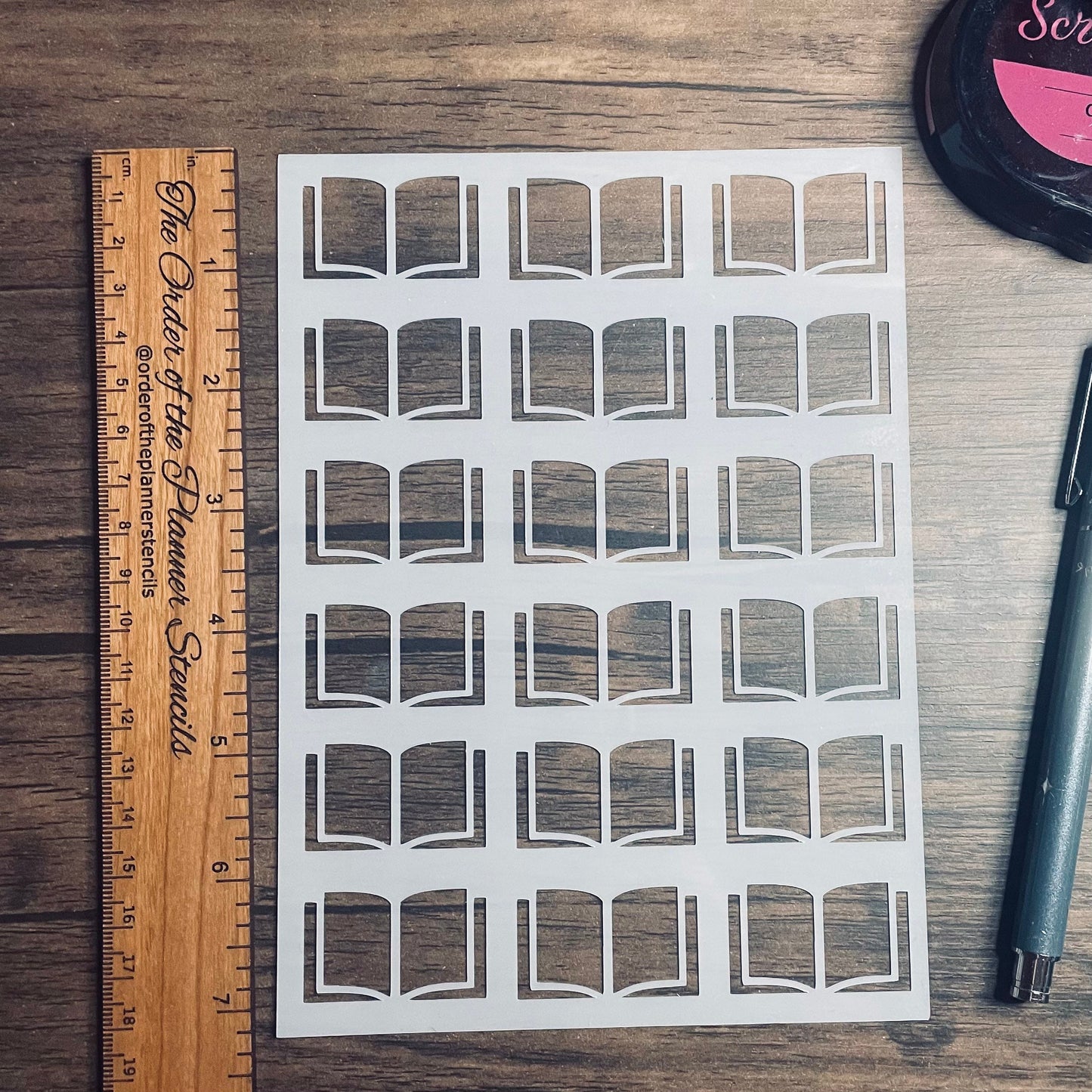 Reading Tracker A5 Stencil /Inking cover Planner/Bullet Journal/Art Journal/Inking Stencil