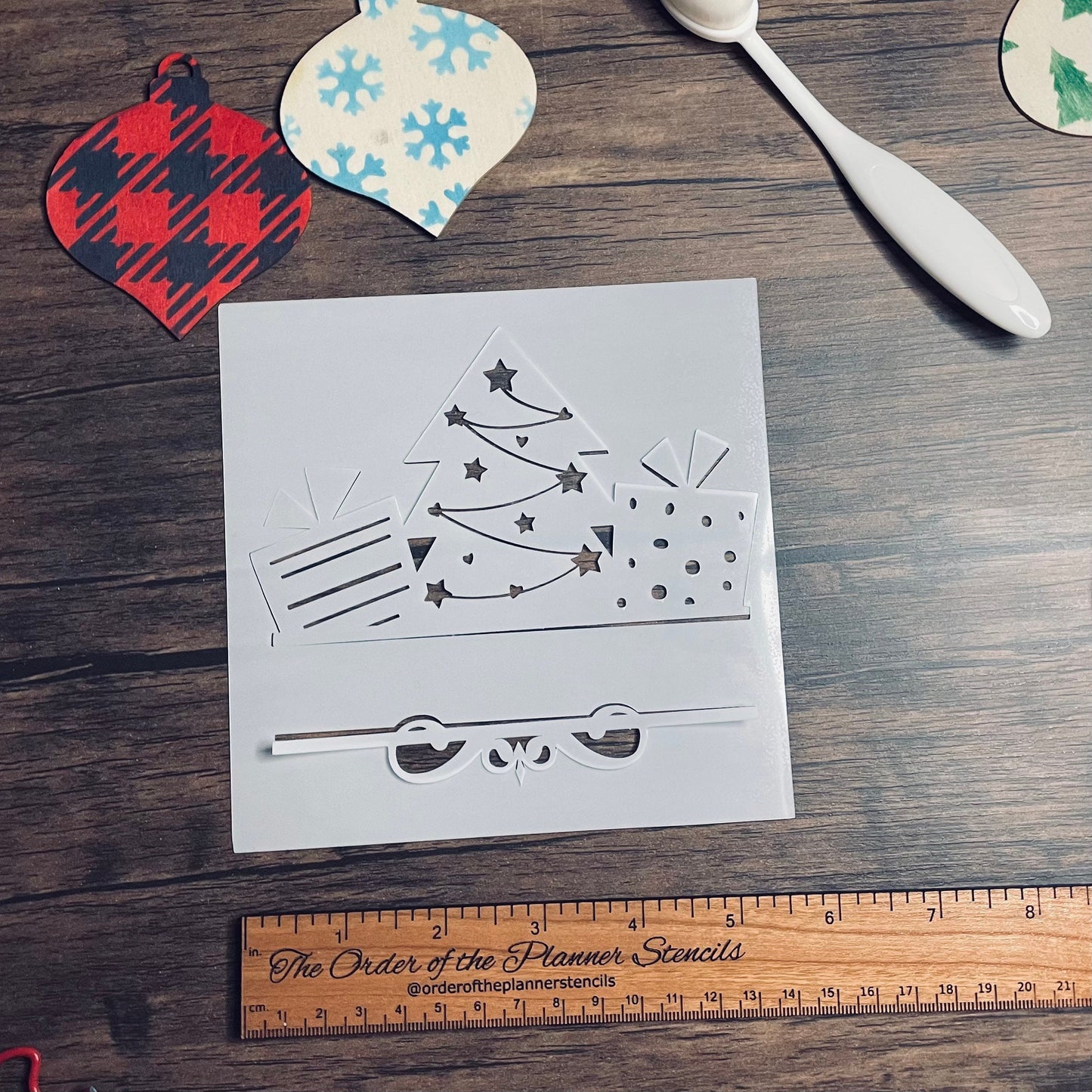 Christmas Banner 3 Piece Stencil  Planner/Bullet Journal/Art Journal/Inking Stencil/holiday DIY Christmas Cards Christams Tags