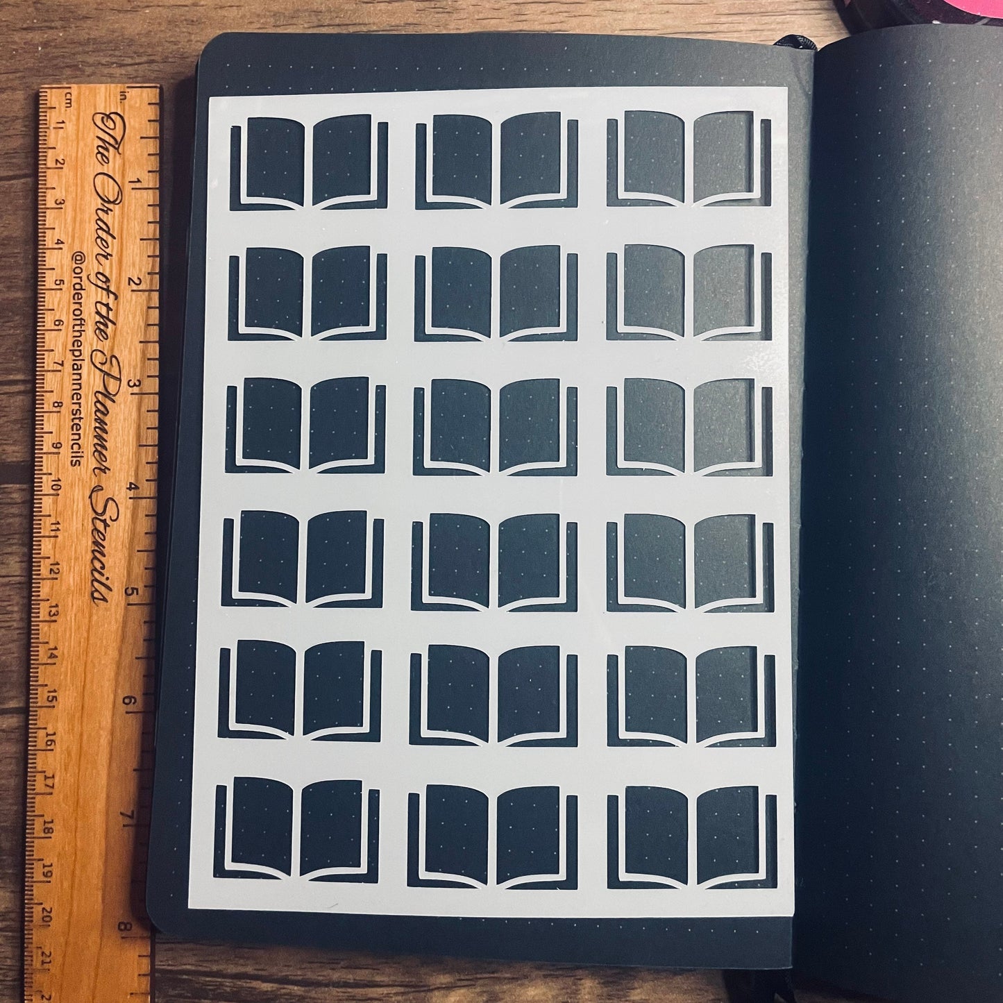 Reading Tracker A5 Stencil /Inking cover Planner/Bullet Journal/Art Journal/Inking Stencil