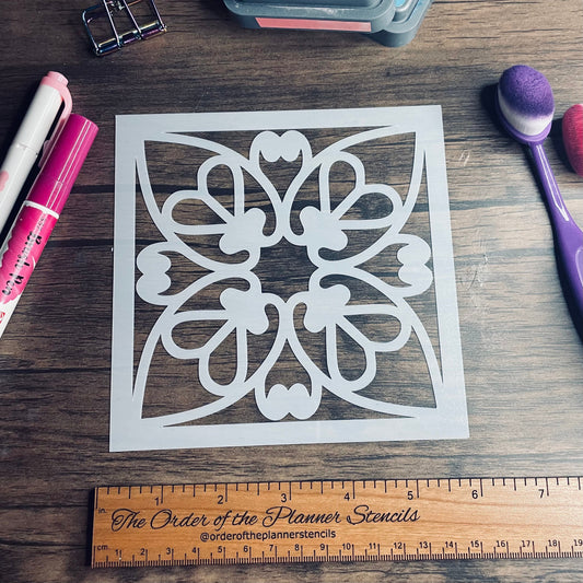 Abstract Flower Pattern Stencil Planner/Bullet Journal/Art Journal/Inking Stencil/ bujo planner craft stencil inking card making