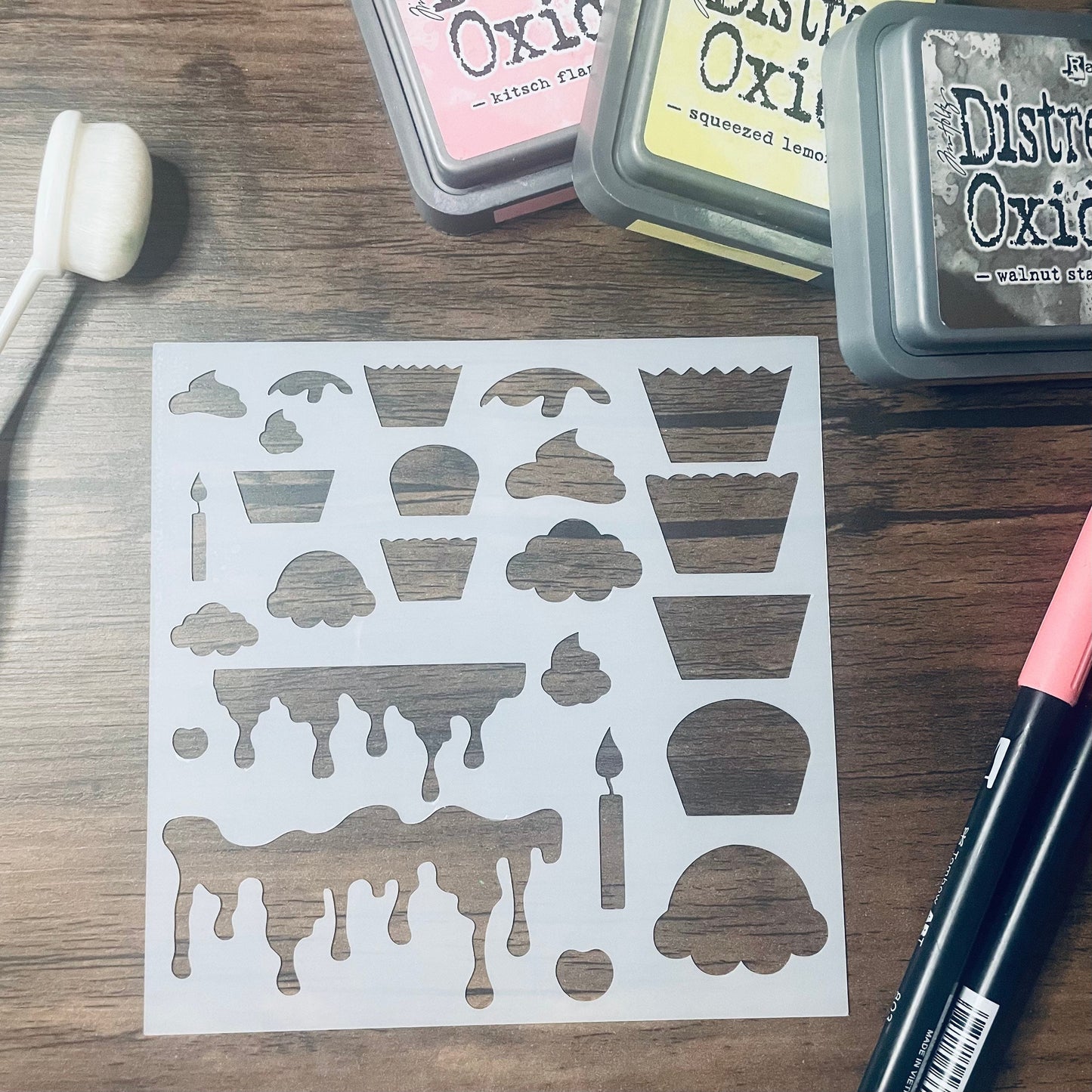 Build Your Own Cupcake Stencil Planner/Bullet Journal/Art Journal/Inking Stencil/ bujo planner craft stencil inking card making