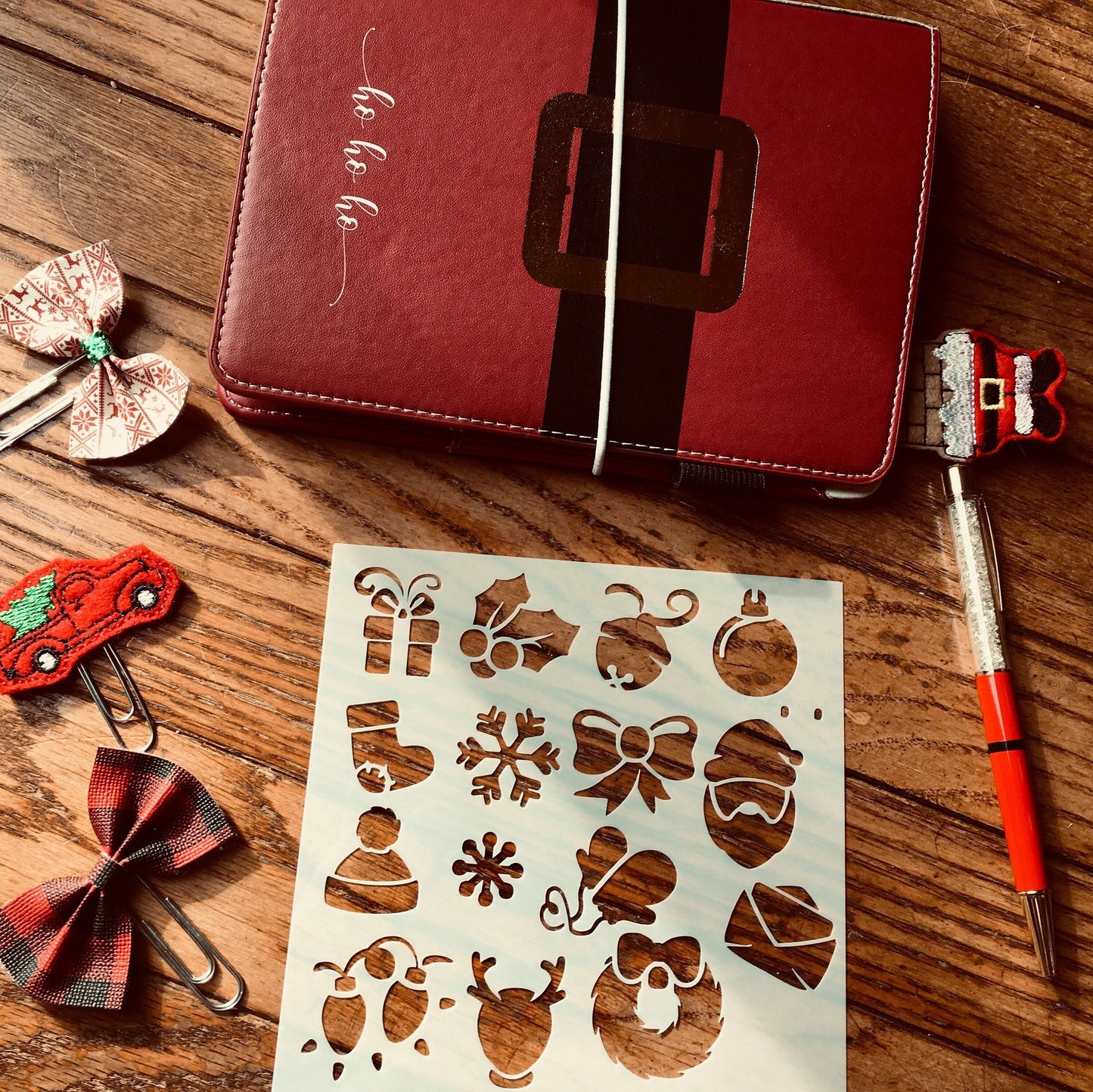 Christmas Icons Planner/Bullet Journal/Art Journal/Inking Stencil/holiday DIY Christmas Cards Christams Tags