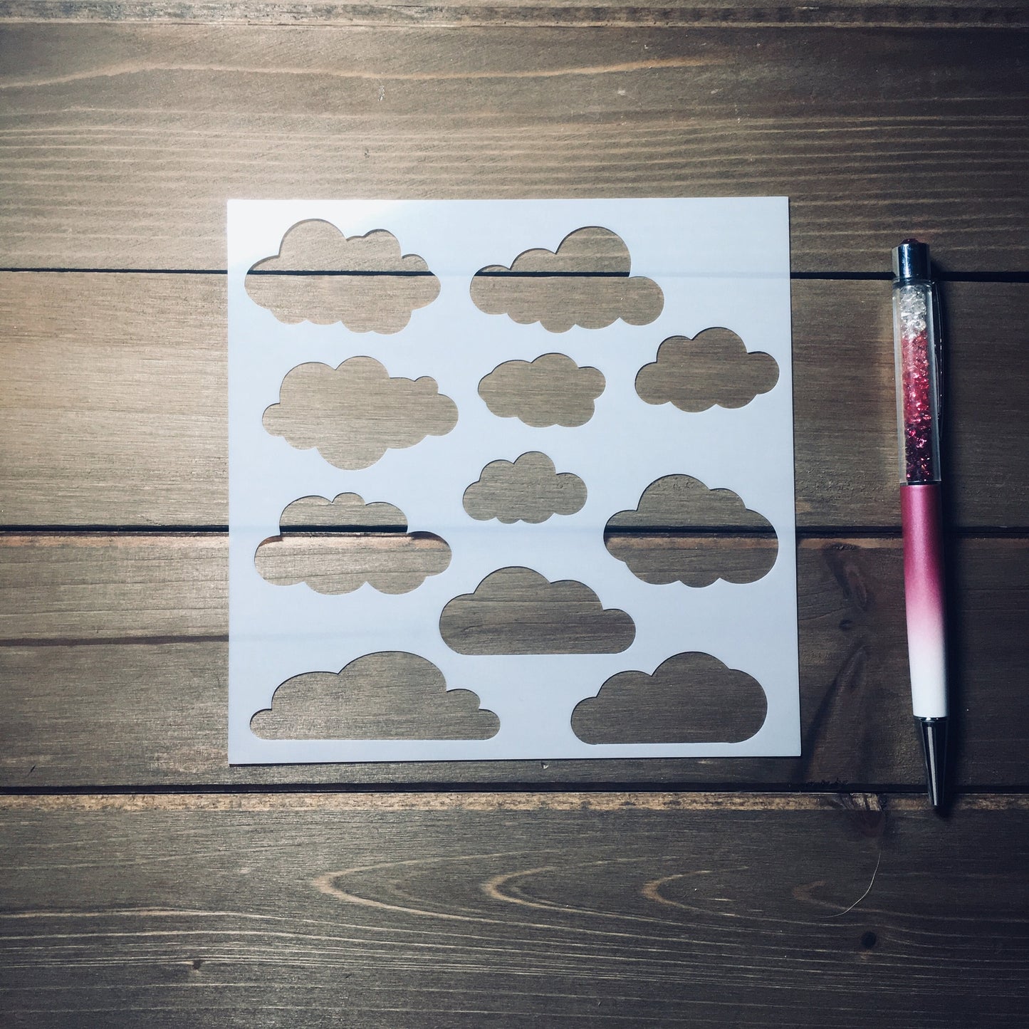 Clouds stencil /Inking cover Planner/Bullet Journal/Art Journal/Inking Stencil